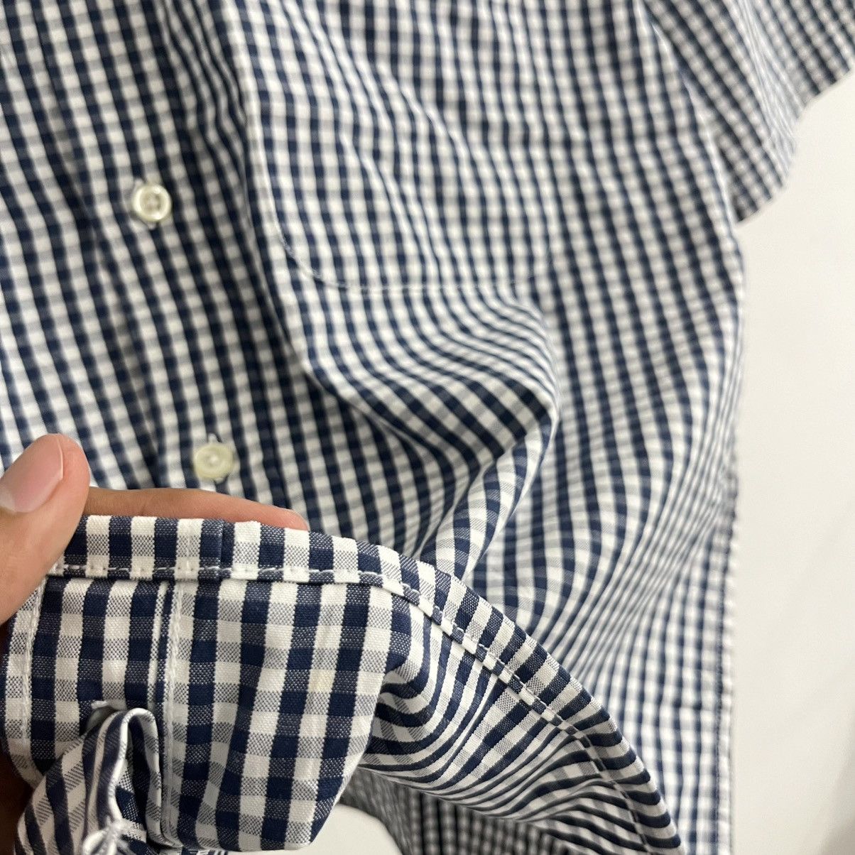 Japanese Brand Caprino Gingham Plaid Boxy Cut Shirt Size US L / EU 52-54 / 3 - 6 Thumbnail