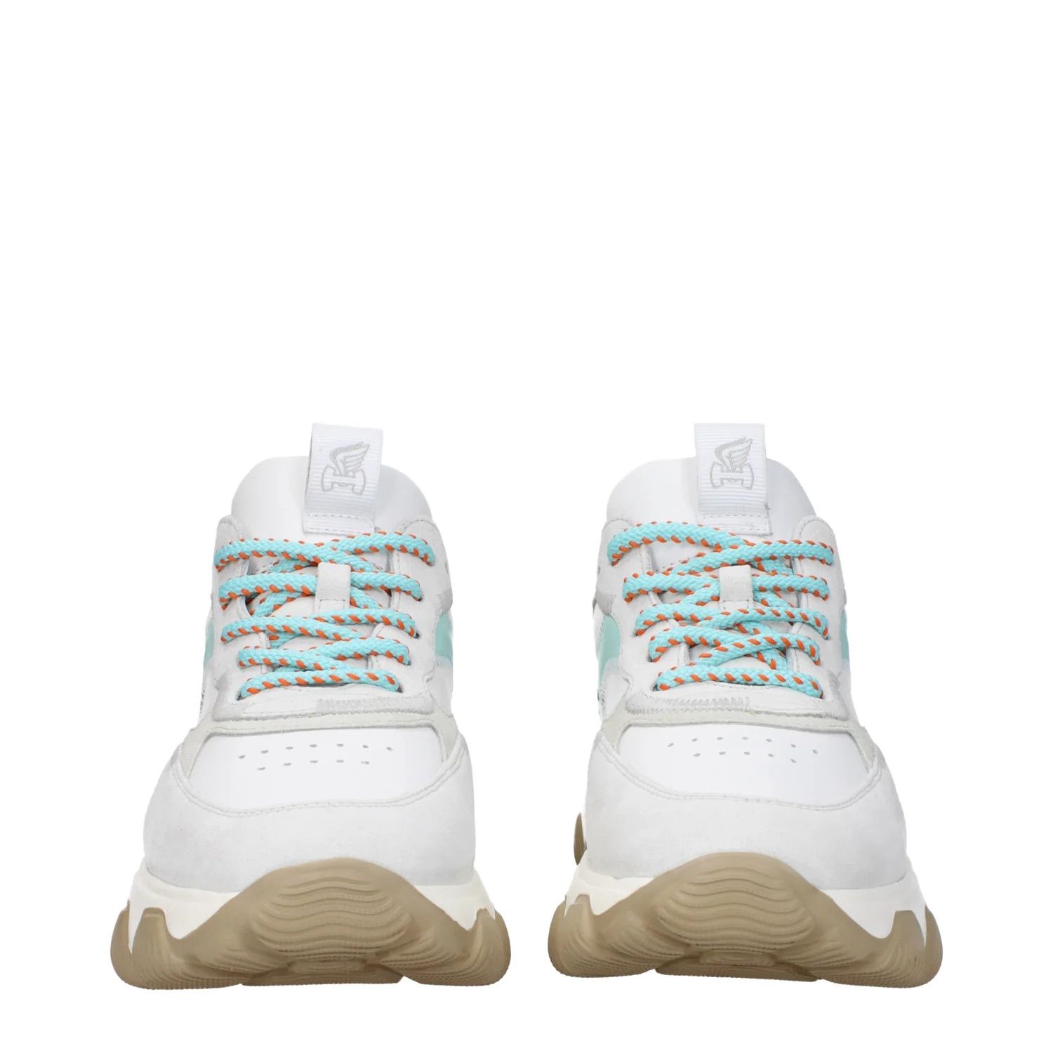 Hogan ob1o1e1124 Leather Sneakers in White/Teal Size US 7 / IT 37 - 3 Thumbnail