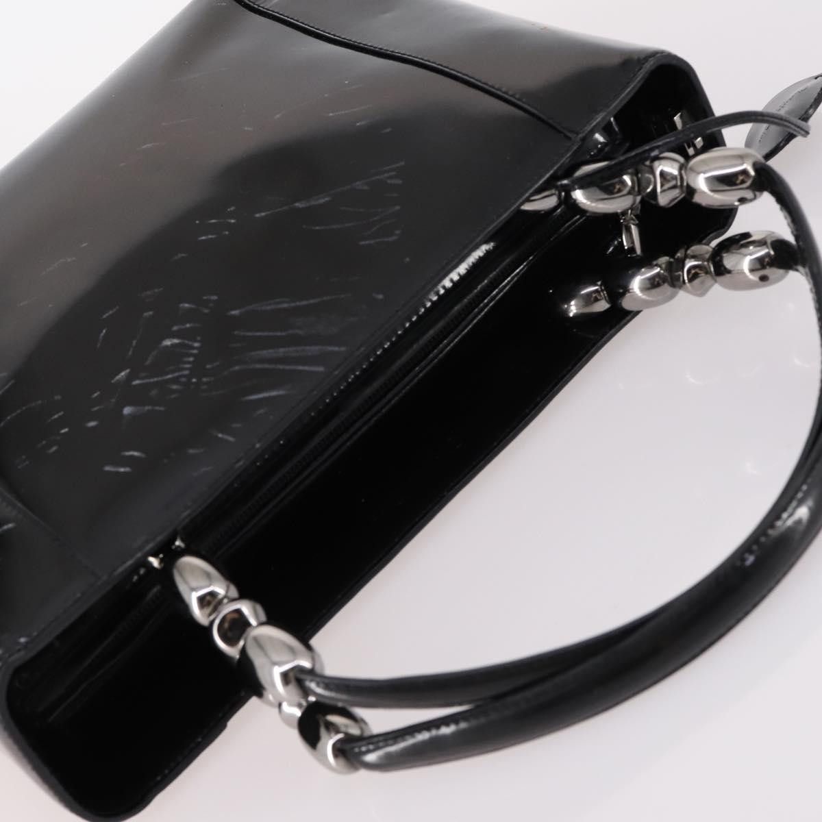 Dior DIOR Maris Pearl Hand Bag Patent Leather Black Silver Size ONE SIZE - 6 Thumbnail
