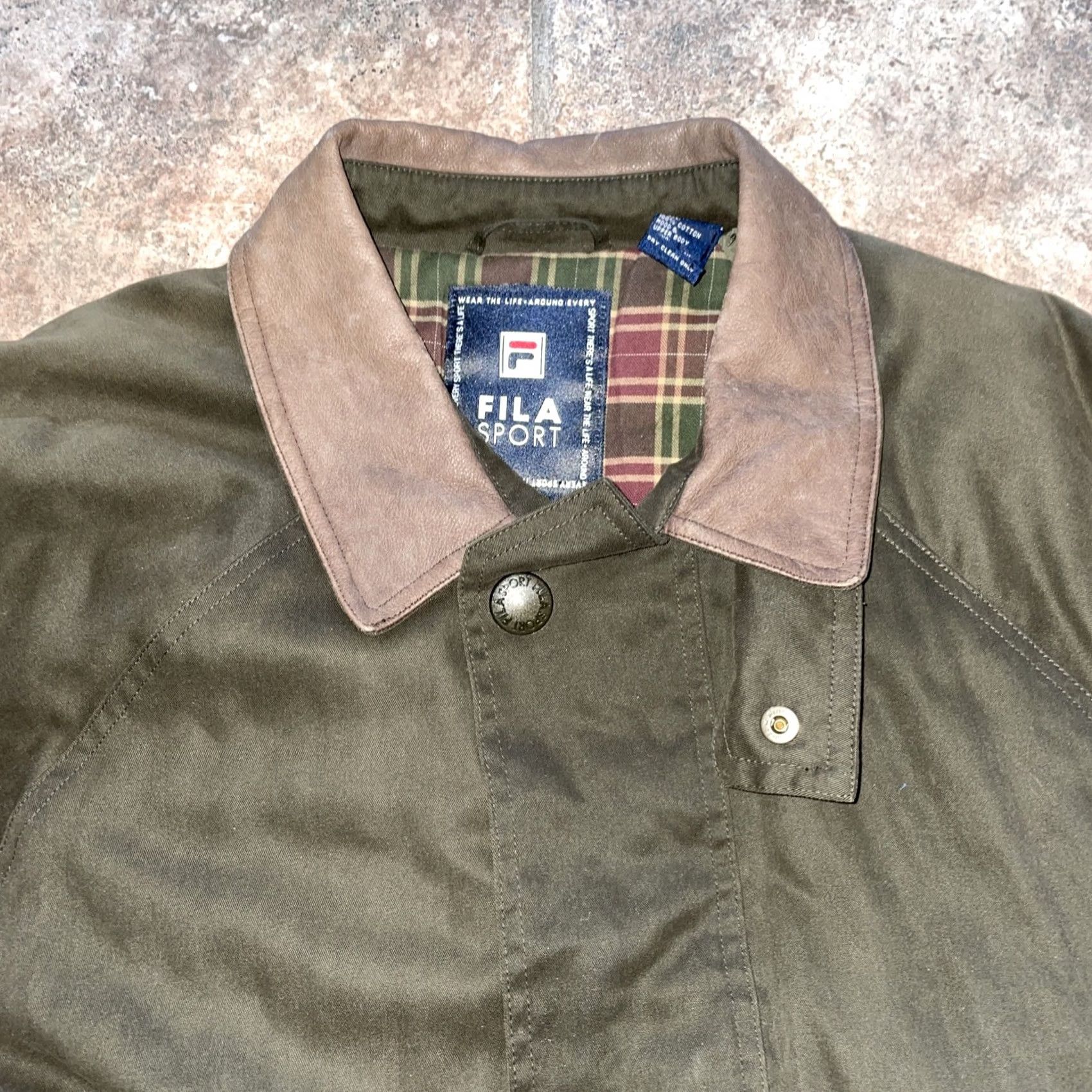 Fila FILA Sport Quilted Green Cotton Jacket Mens L Size US L / EU 52-54 / 3 - 2 Thumbnail