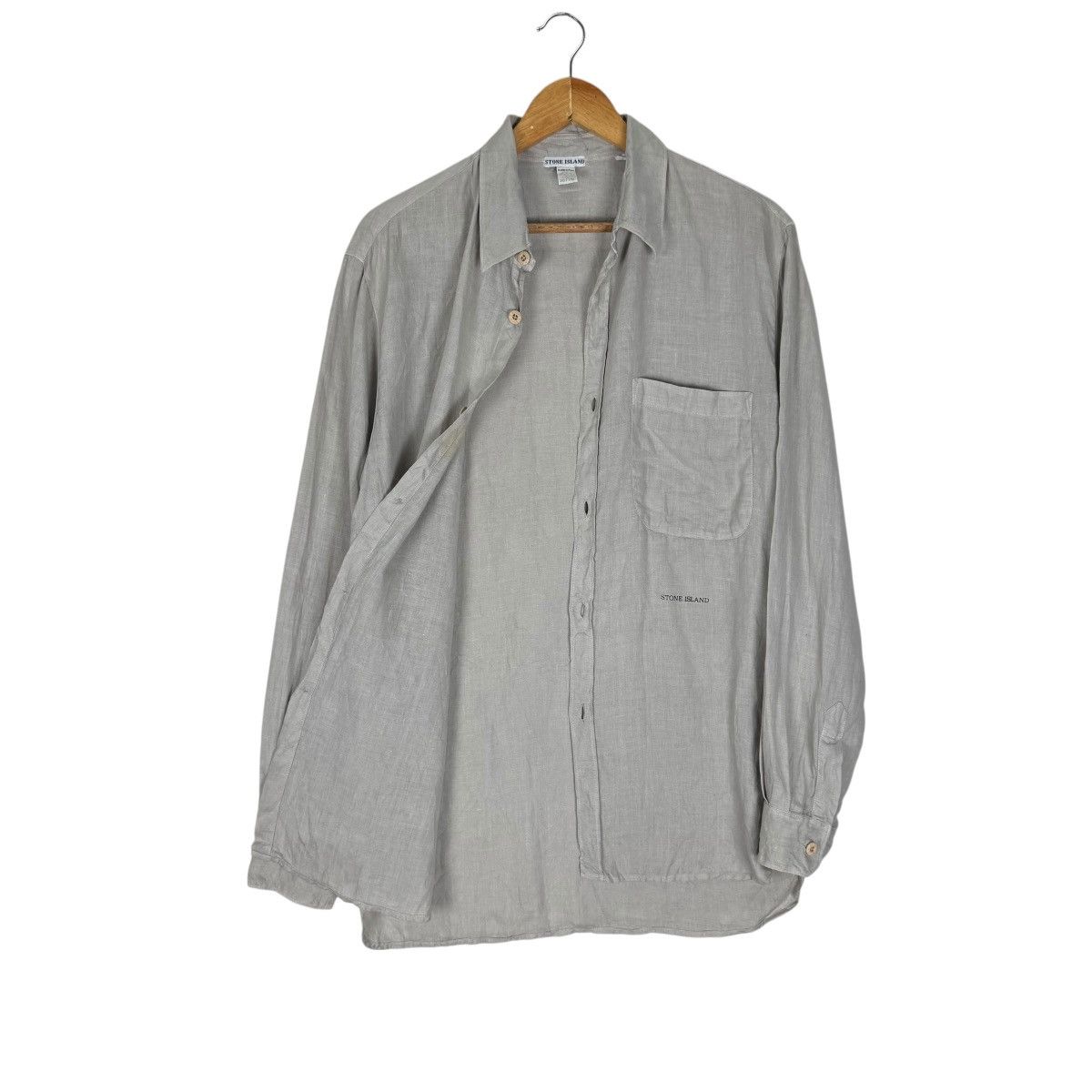 Stone Island 🔥VTG 90s STONE ISLAND LINEN LONG-SLEEVE SHIRTS Size US S / EU 44-46 / 1 - 11 Thumbnail