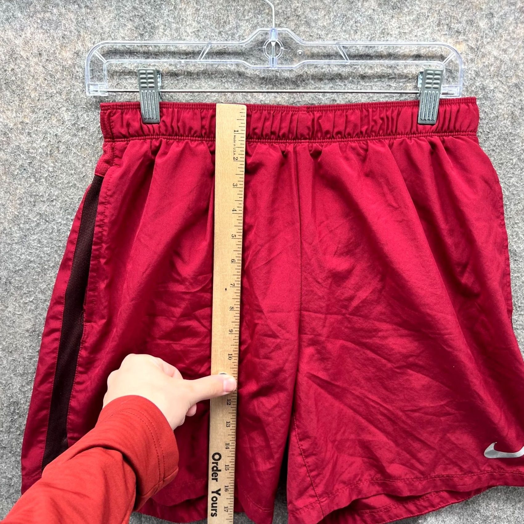Nike Nike Shorts Men Medium Adult Red Running Polyester Dri Fit Challenger Swoosh Size US 31 - 6 Thumbnail