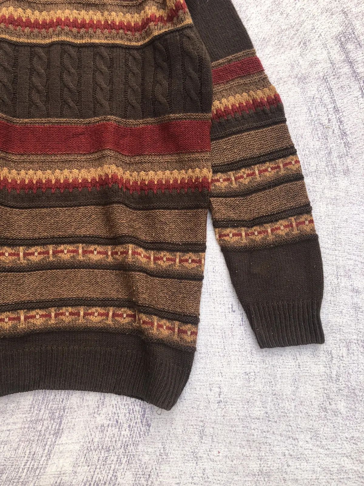 Aran Isles Knitwear × Homespun Knitwear 💥Vintage COLERIGE Stripe Pureknit Jumper Made In Italy Size US L / EU 52-54 / 3 - 12 Thumbnail