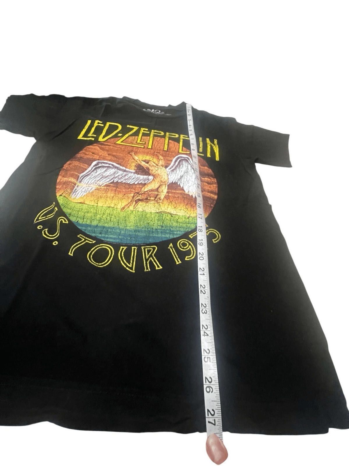 Designer Led Zeppelin US Tour 1975 Graphic T-Shirt Sz M Size US M / EU 48-50 / 2 - 5 Thumbnail
