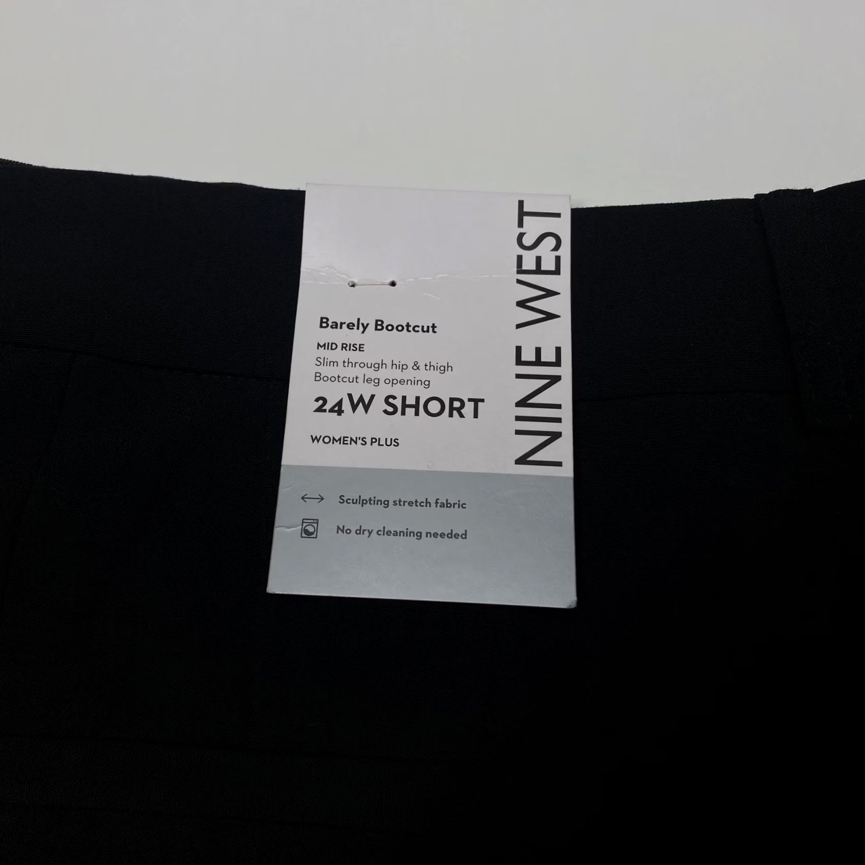 Nine West Nine West Pants Womens 24W Short Black Mid-Rise Bootcut Plus 7802 Size 42" / US 20 - 7 Thumbnail