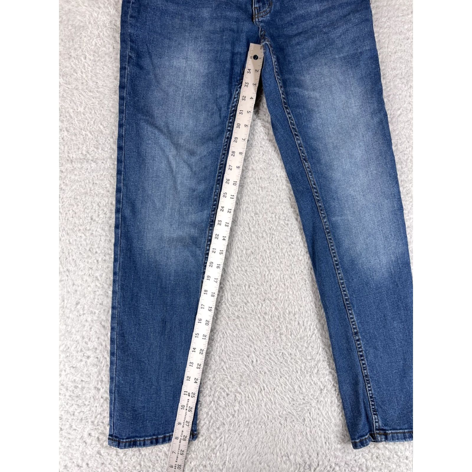 Izod IZOD Women Jeans Blue Denim 10 Pants Slim Straight Fit Mid Rise 28in Inseam 5-Pocket Stretch Size 32" / US 10 / IT 46 - 7 Thumbnail