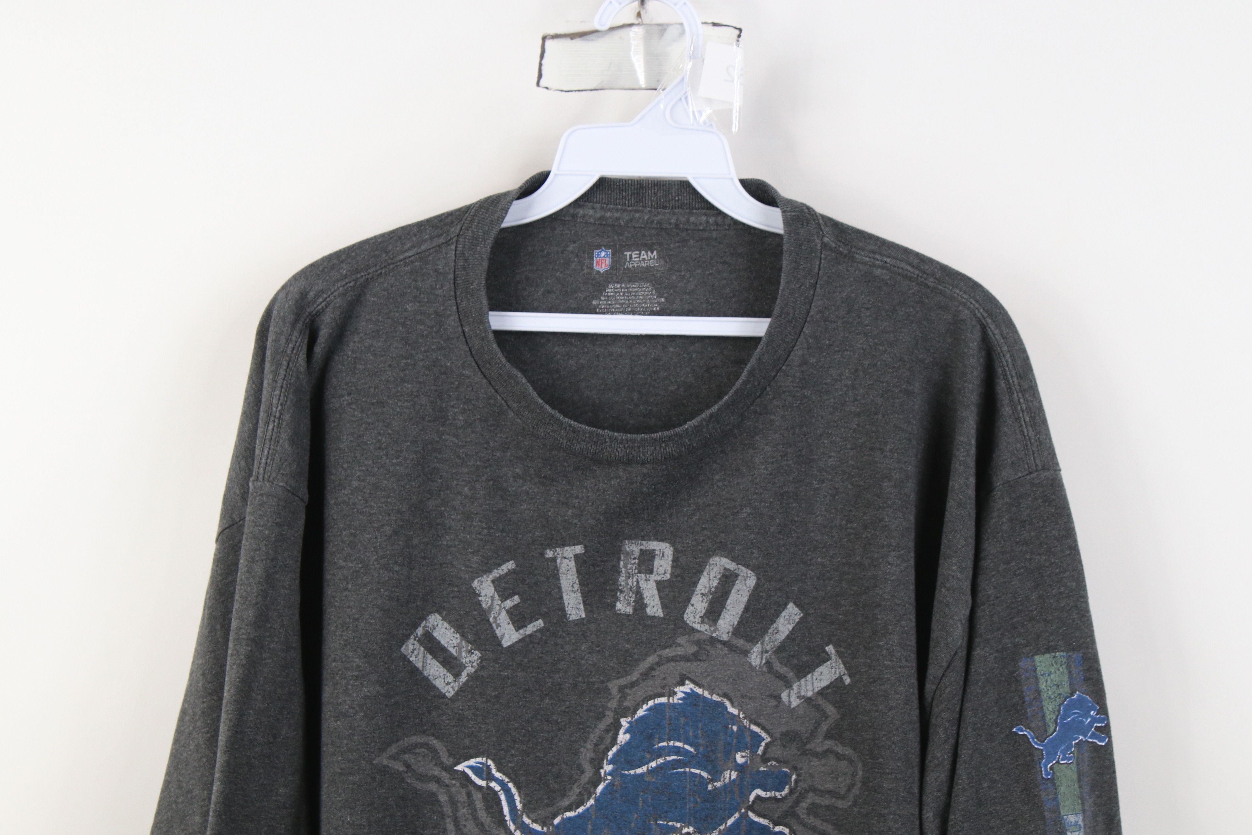Vintage Vintage Y2K NFL Lions Football Long Sleeve T-Shirt Gray Size US XL / EU 56 / 4 - 2 Thumbnail