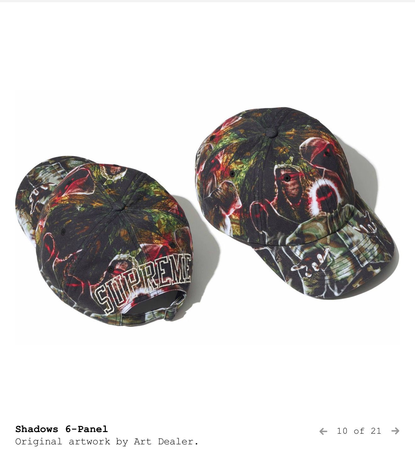 Supreme Shadows 6-Panel Hat Size ONE SIZE - 9 Thumbnail