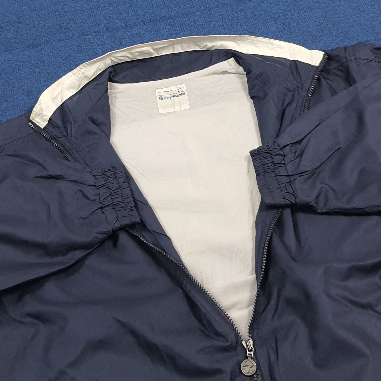 Sergio Tacchini Vintage Sergio Tacchini Navy Full Zip Jacket C302N20 Size US XL / EU 56 / 4 - 5 Thumbnail