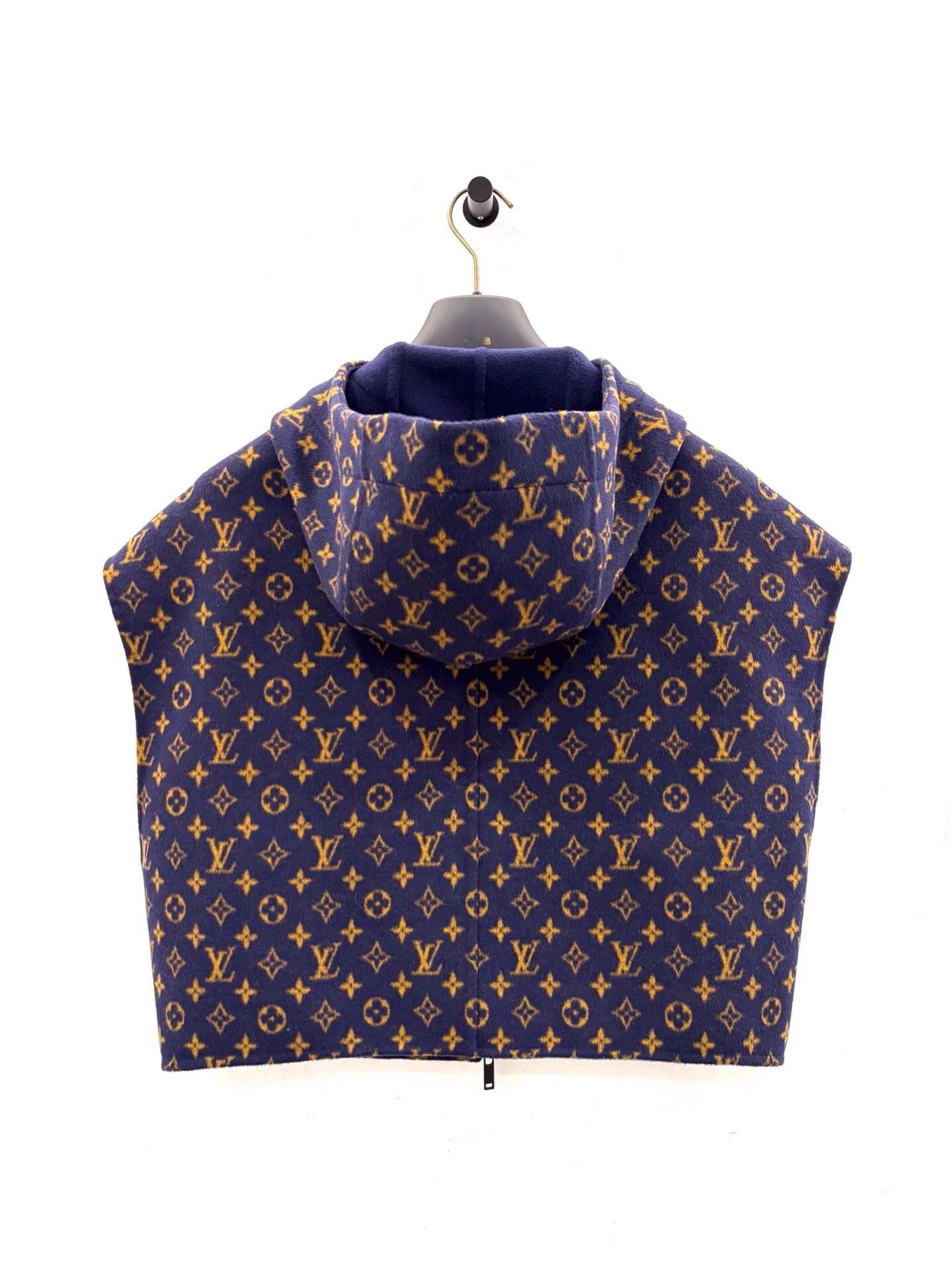 Louis Vuitton LV yellow monogram navy wool sleeveless vest 34 Size XS / US 0-2 / IT 36-38 - 3 Thumbnail