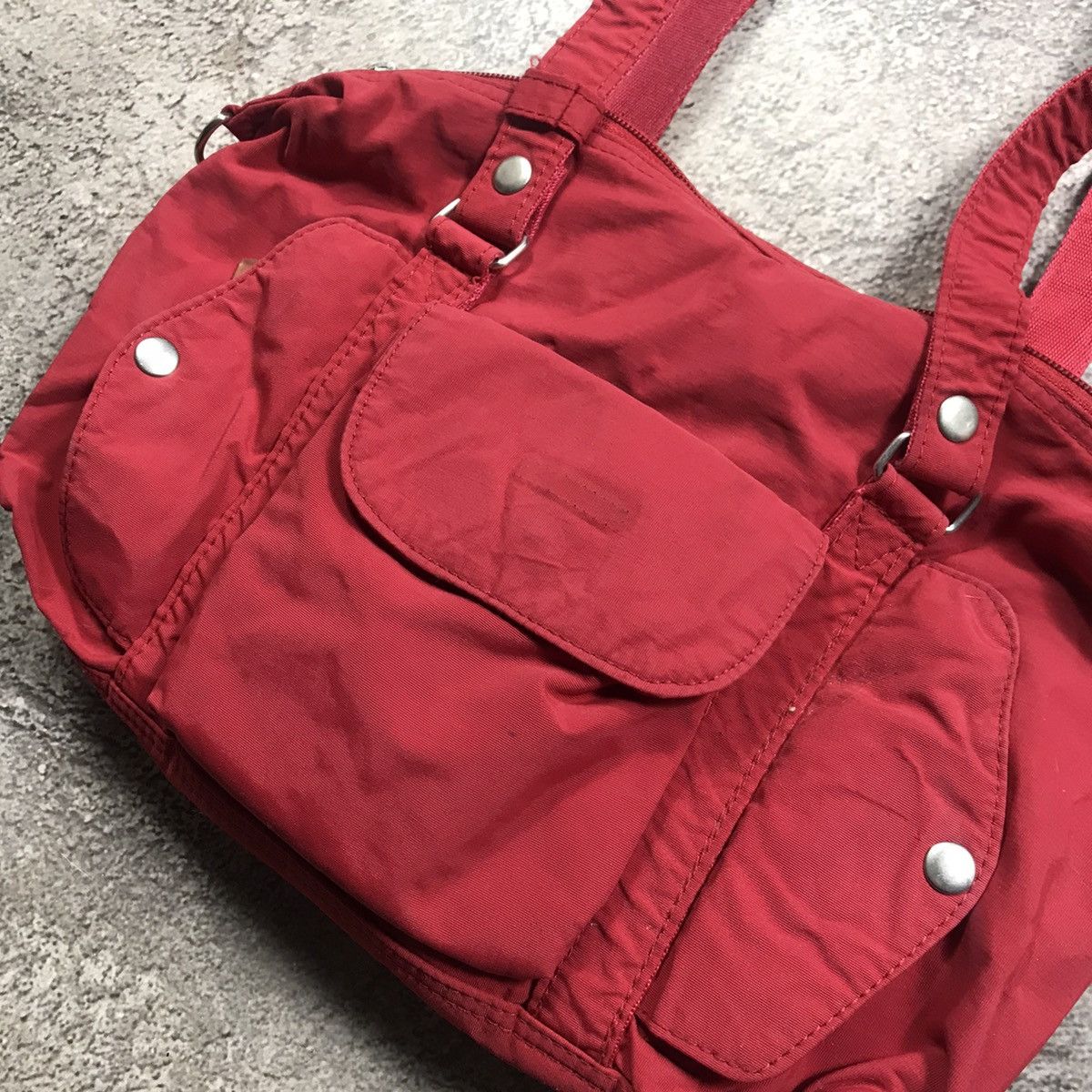 Vintage Vintage Y2K Red Crossbody Pocket Bag Streetwear Baggy OS Size ONE SIZE - 4 Thumbnail
