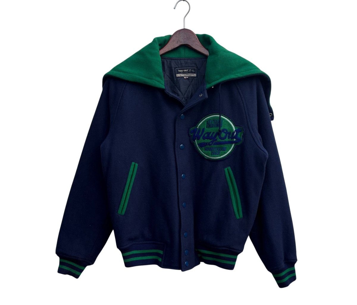 Japanese Brand Vintage Way-Out Japan Sports Club Hoodie Varsity Jacket Size US S / EU 44-46 / 1 - 1 Thumbnail