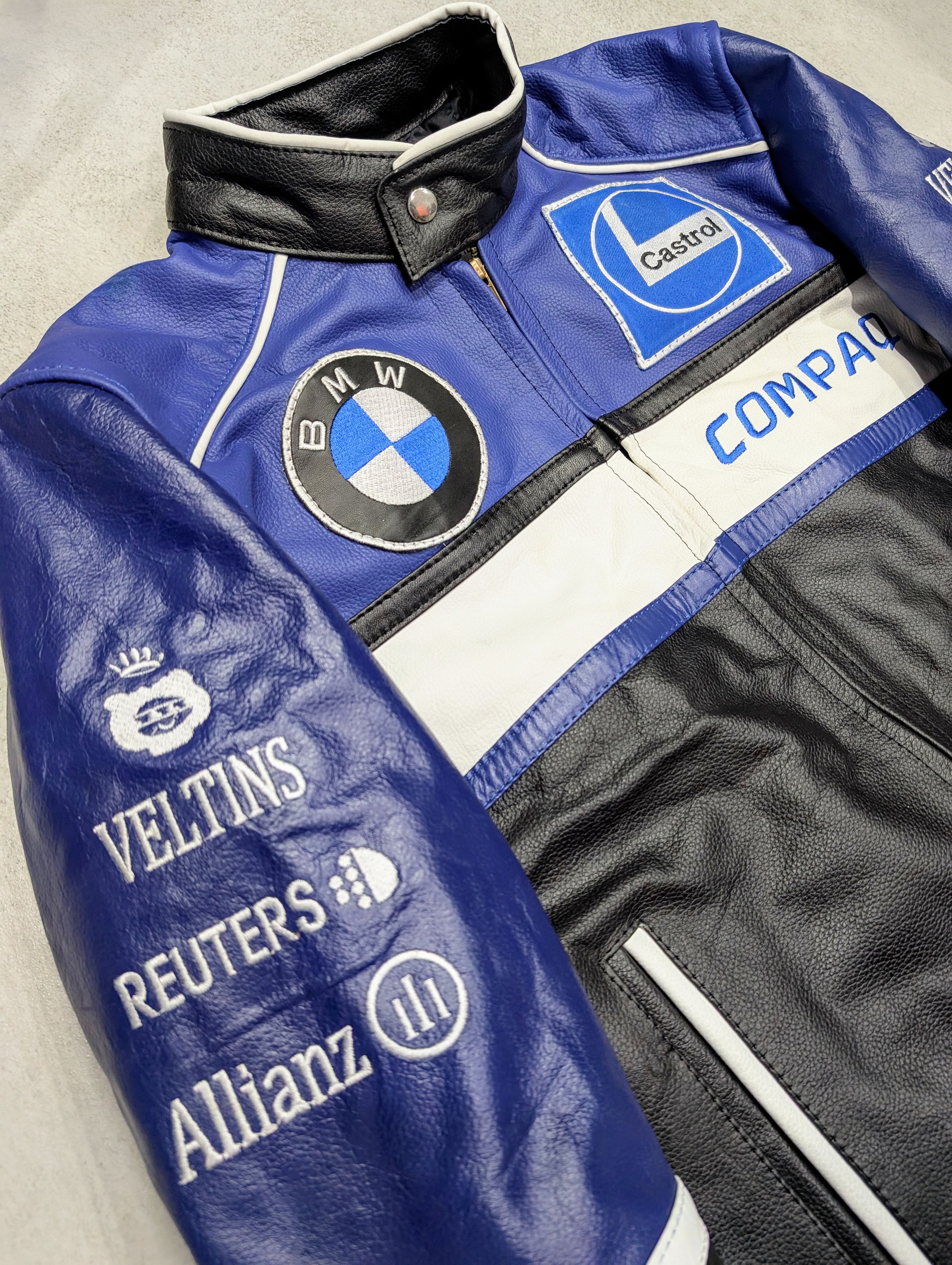 NASCAR 🔥BMW🔥 COMPAQ Racing Leather Jacket Streetwear Size US XL / EU 56 / 4 - 5 Thumbnail