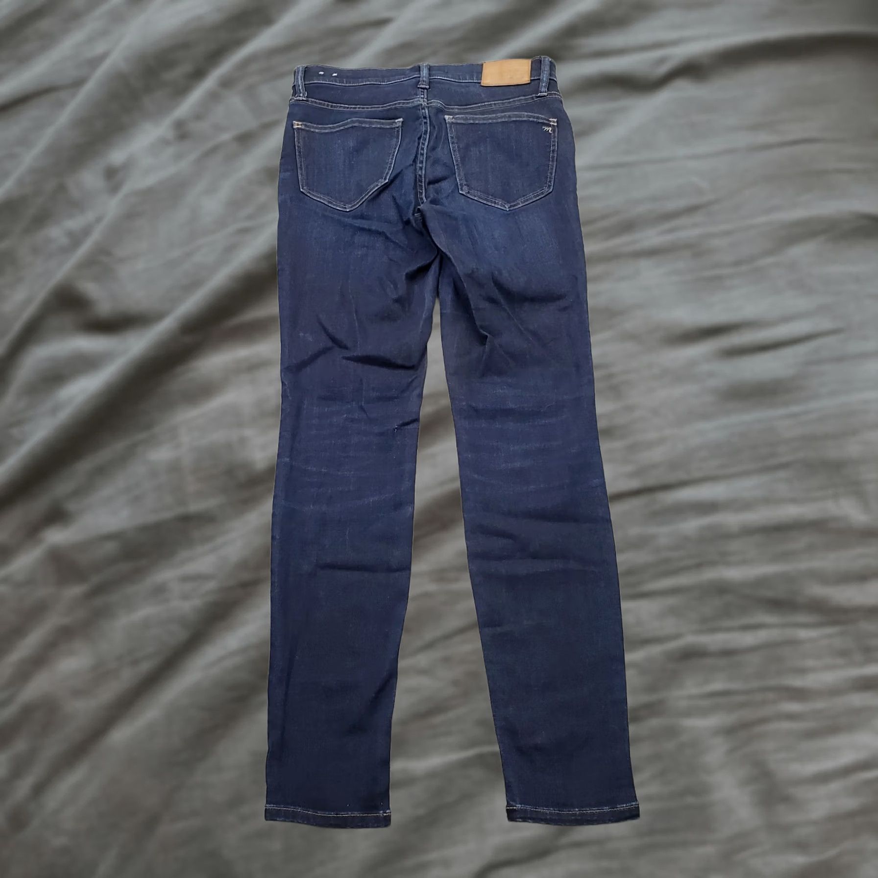 Madewell Madewell Womens 27 Blue Denim Dark Wash Stretch 9" Mid-Rise Skinny Jeans Size 27" / US 4 / IT 40 - 1 Thumbnail