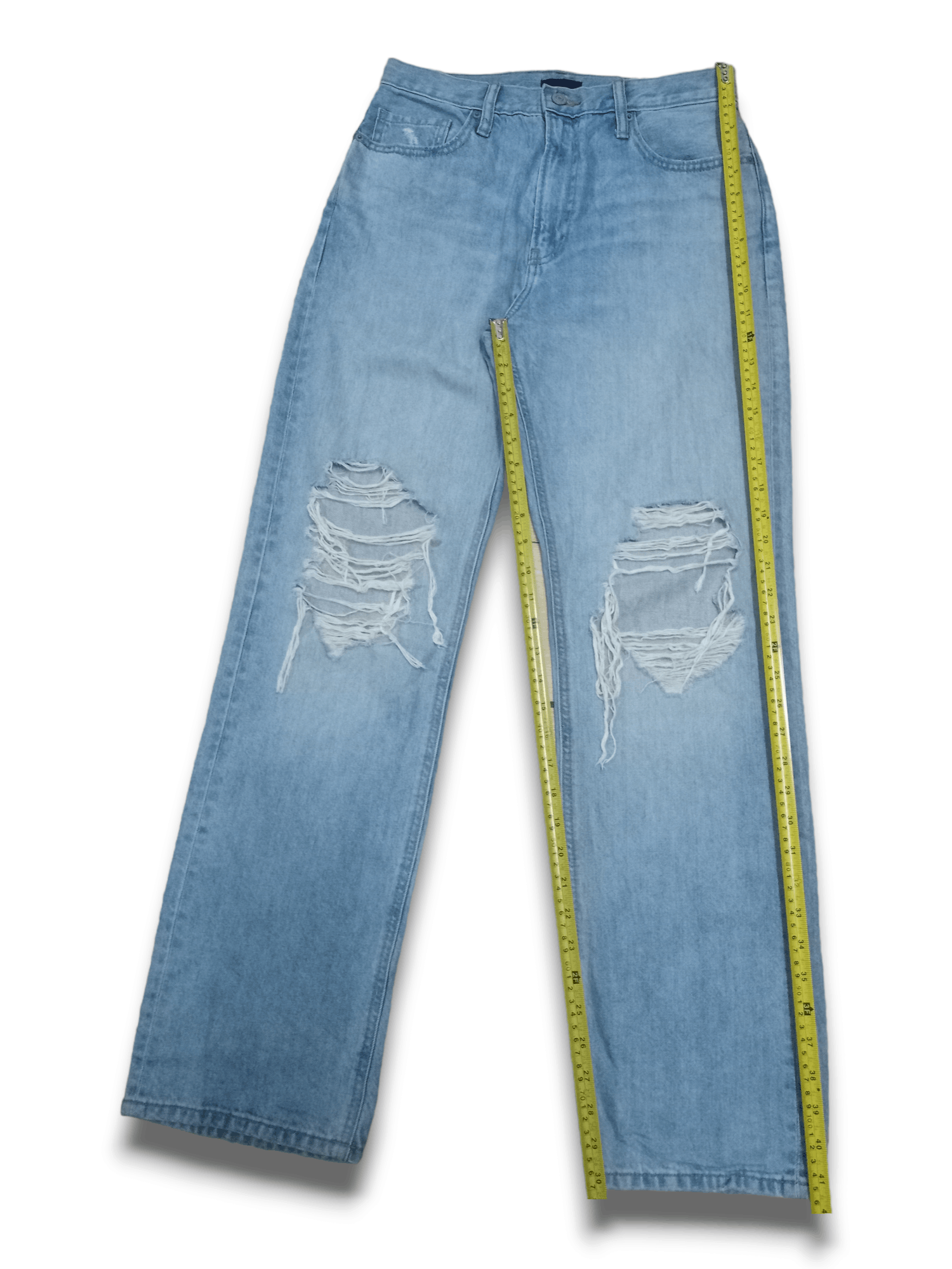 Uniqlo Vintage Japanese Uniqlo High Rise Distressed Loose Jeans Size US 29 - 10 Thumbnail