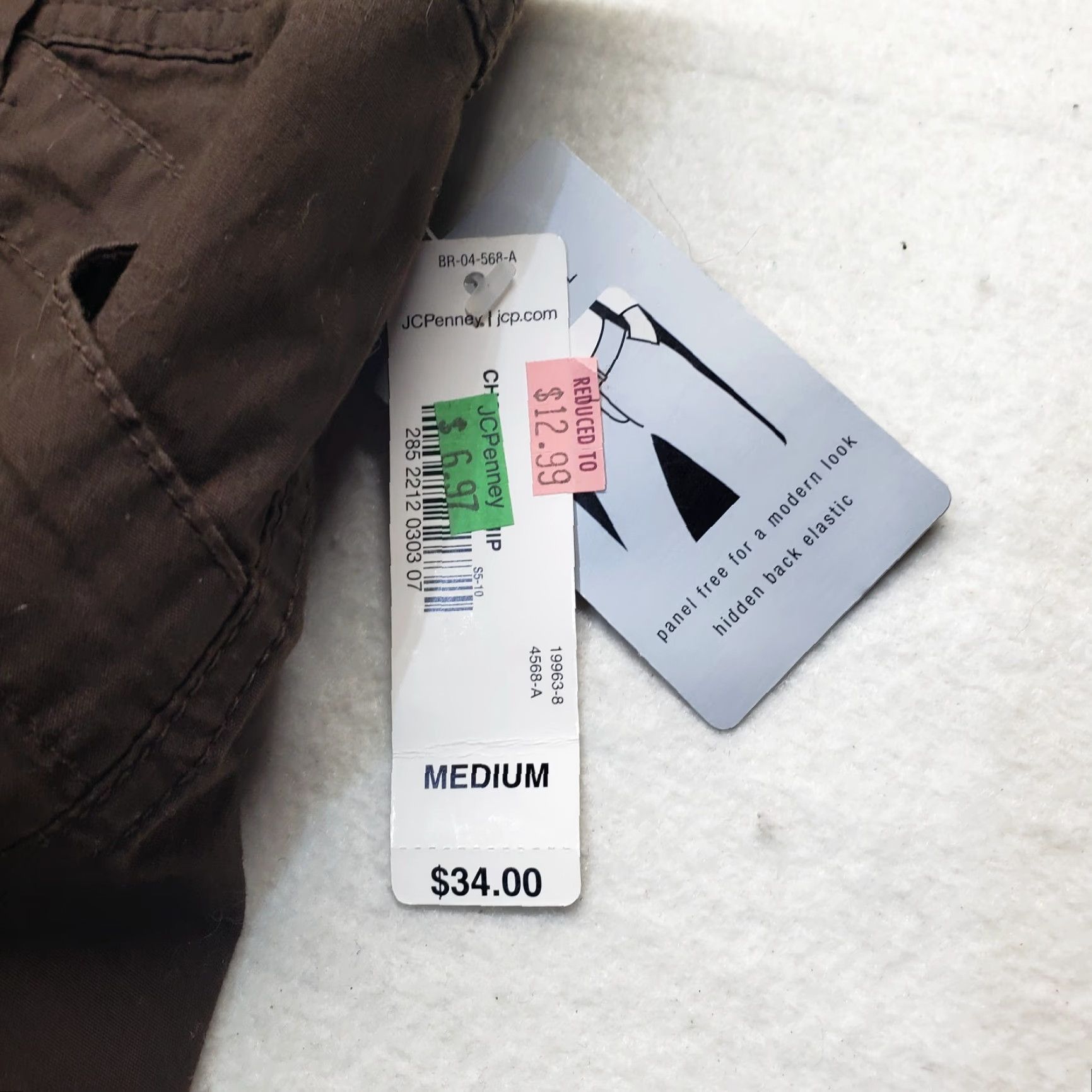 Vintage Duo Maternity Pants Casual Women M Brown Cotton Blend Maternity Pants Intermediate Everyday Wear Womens Size 32" / US 10 / IT 46 - 2 Thumbnail