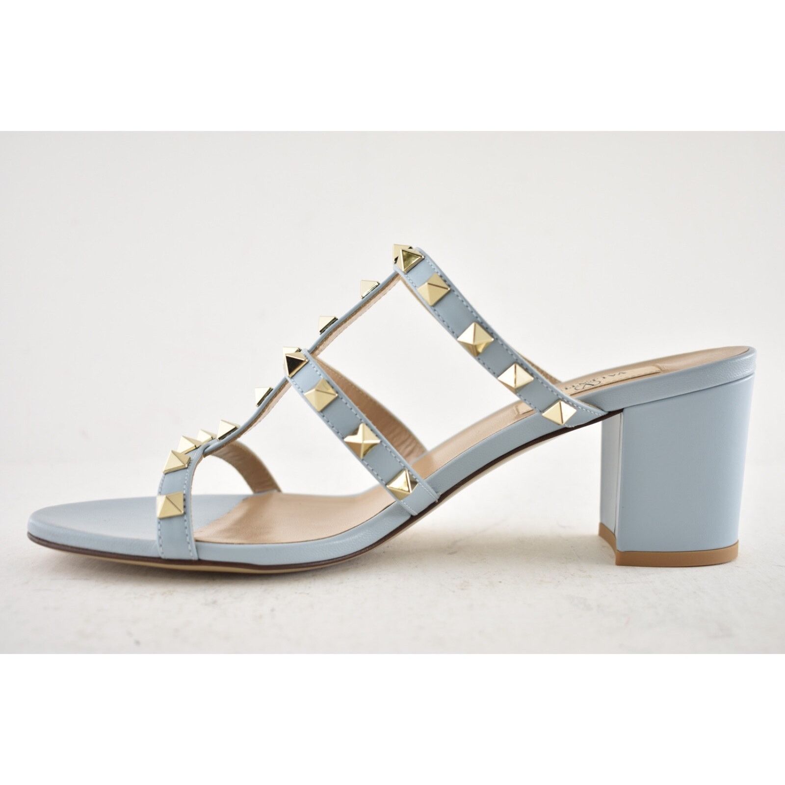 Valentino Valentino Rockstud City Slide 60mm Mule Blue Caged Sandal Size US 11 / IT 41 - 13 Thumbnail