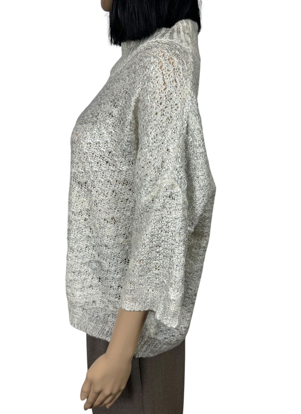 TWINSET Twinset Knit Sweater Acrylic-Wool Short Sleeve Metall Paint Size M / US 6-8 / IT 42-44 - 5 Thumbnail