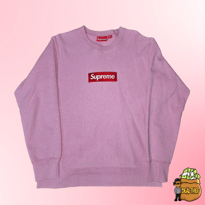 Supreme Supreme Box Logo Crewneck- Heather Pink | Grailed