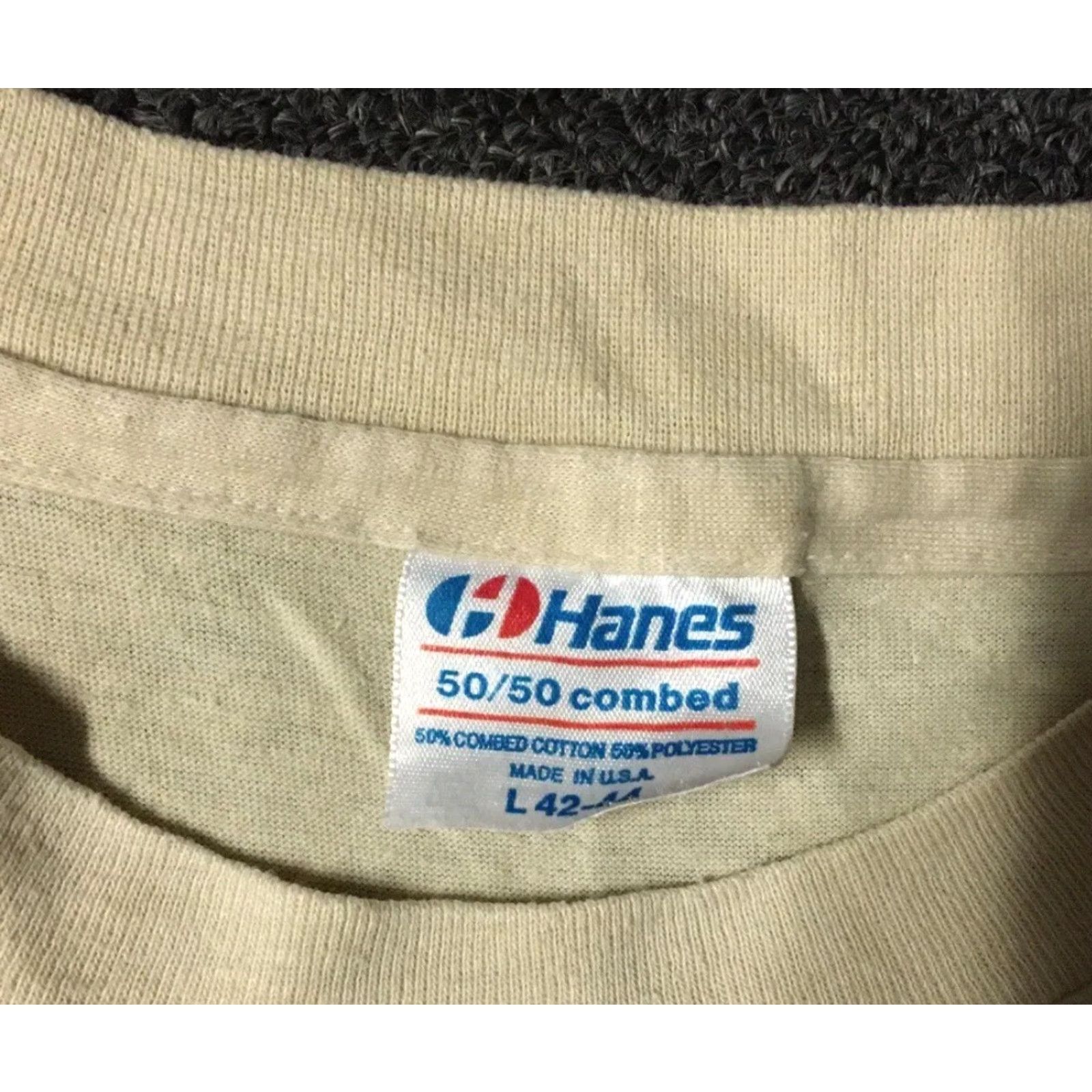 Vintage VINTAGE Nafem Management Workshop Faded Track Shirt M USA Beige Distressed 80s Grunge School Surf Rockabilly Punk Rock US Mens Shirt Size US M / EU 48-50 / 2 - 7 Thumbnail