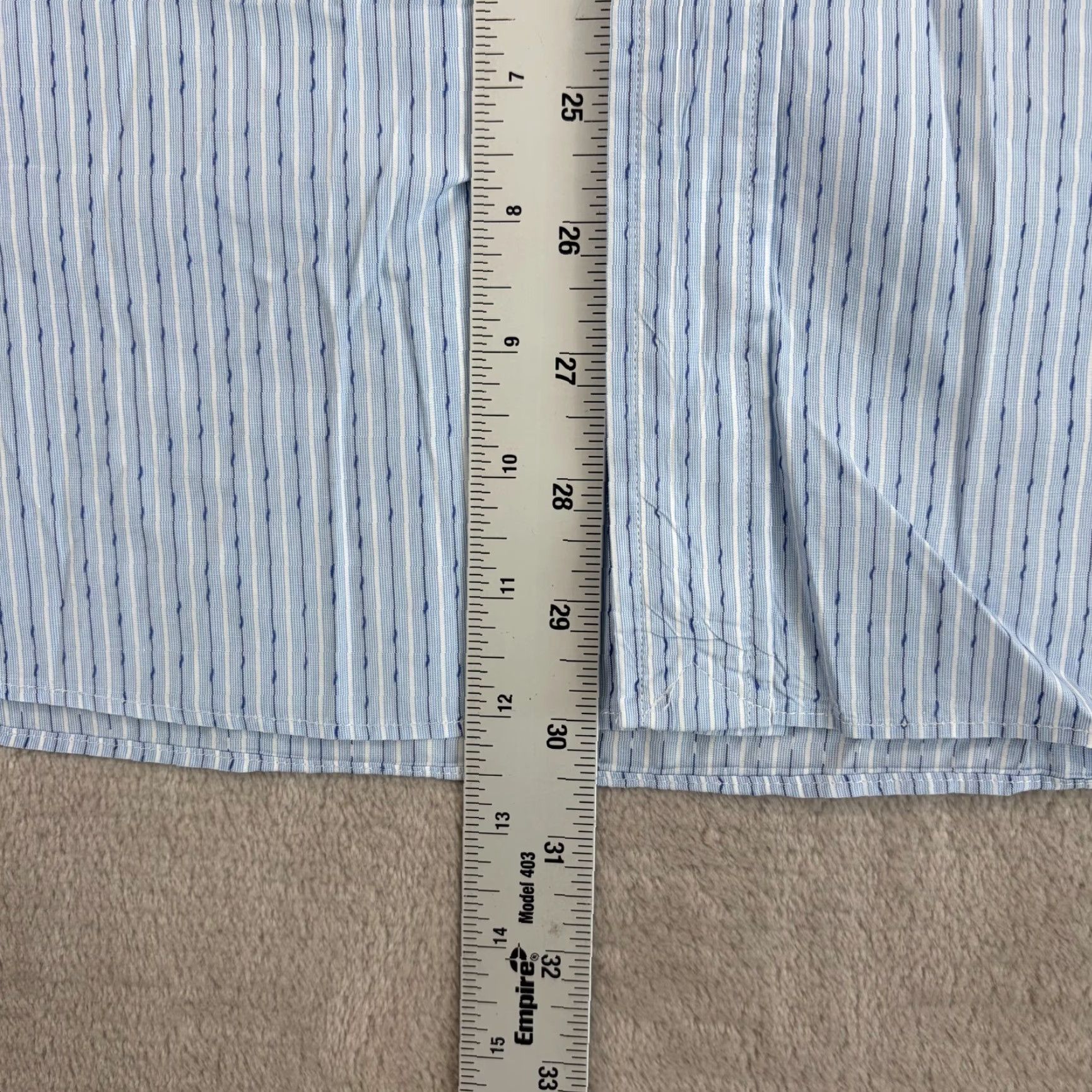 Hamilton Hamilton Co. 1883 Shirt Men Large Blue Striped Button-Up with Mother of Pearl Buttons USA Made Size US L / EU 52-54 / 3 - 6 Thumbnail