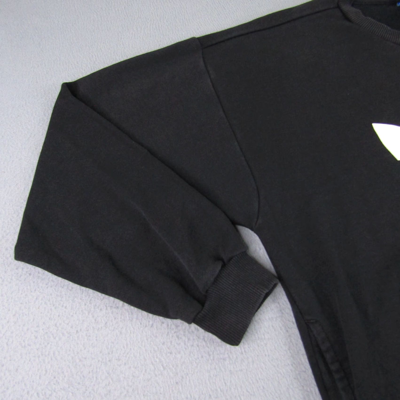 Adidas VINTAGE Adidas Sweatshirt Womens Small Black Logo Pullover Knit Crewneck Casual Activewear Size S / US 4 / IT 40 - 3 Thumbnail
