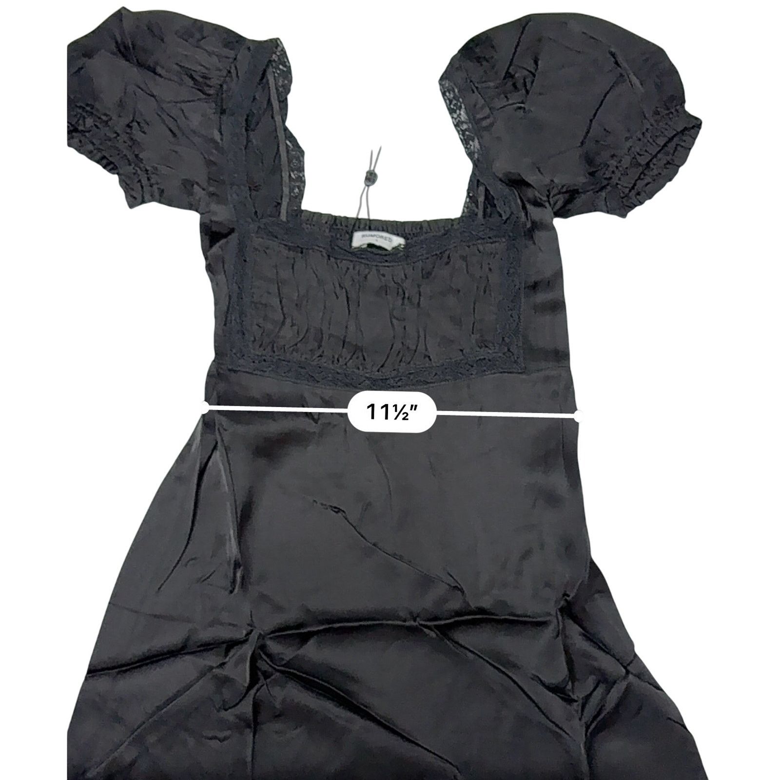 Other Rumored Napa Valley Mini Dress SMALL Black Lace Smocked NWT Size S / US 4 / IT 40 - 5 Thumbnail