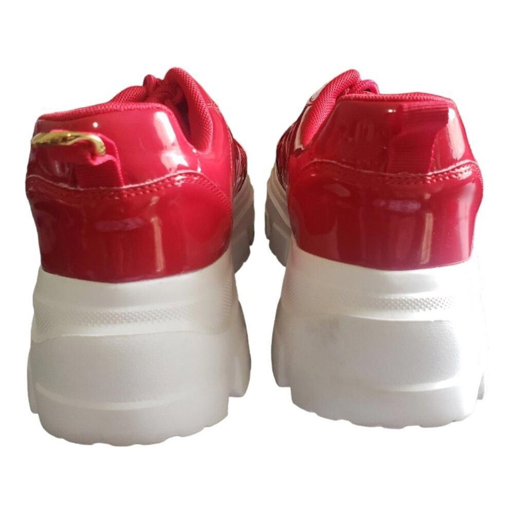 Designer SH112 Lucky Step Red Patent Ladies Fashion Shoes 10 Size US 10 / IT 40 - 4 Thumbnail