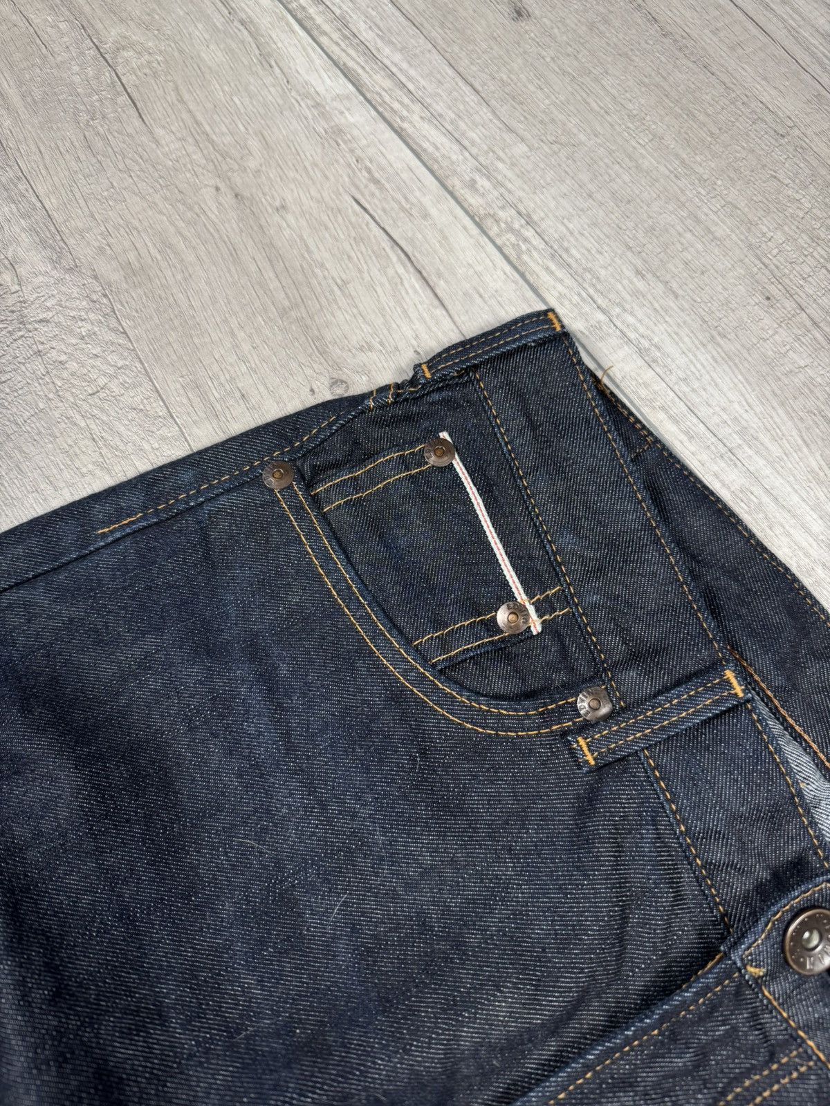 Edwin EDWIN LS555 Made In Japan Vintage Selvedge Navy Jeans Size US 30 / EU 46 - 7 Thumbnail