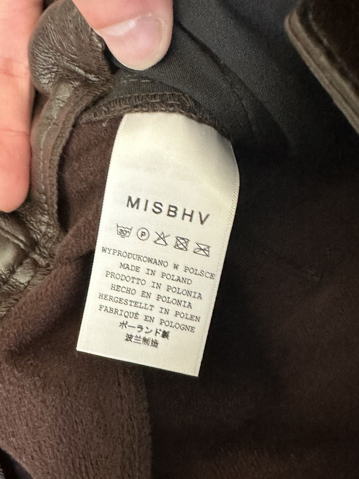 Misbhv Misbhv Brown Vegan Leather Biker Pants Size US 30 / EU 46 - 10 Thumbnail