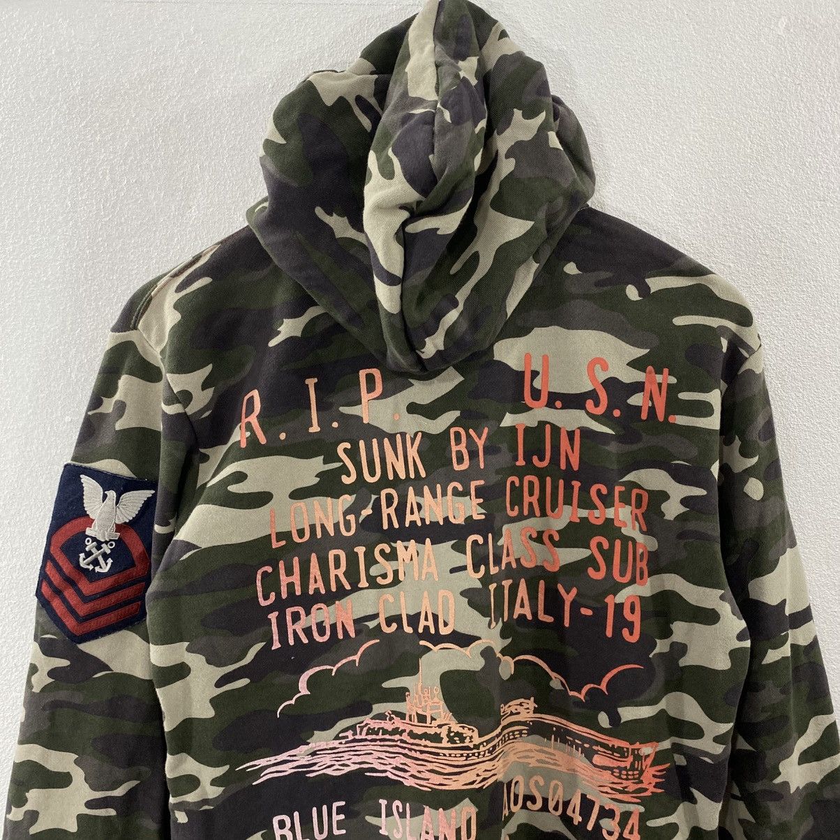 Avirex Vintage Avirex US Navy Camouflage Hoodie Size US M / EU 48-50 / 2 - 4 Thumbnail
