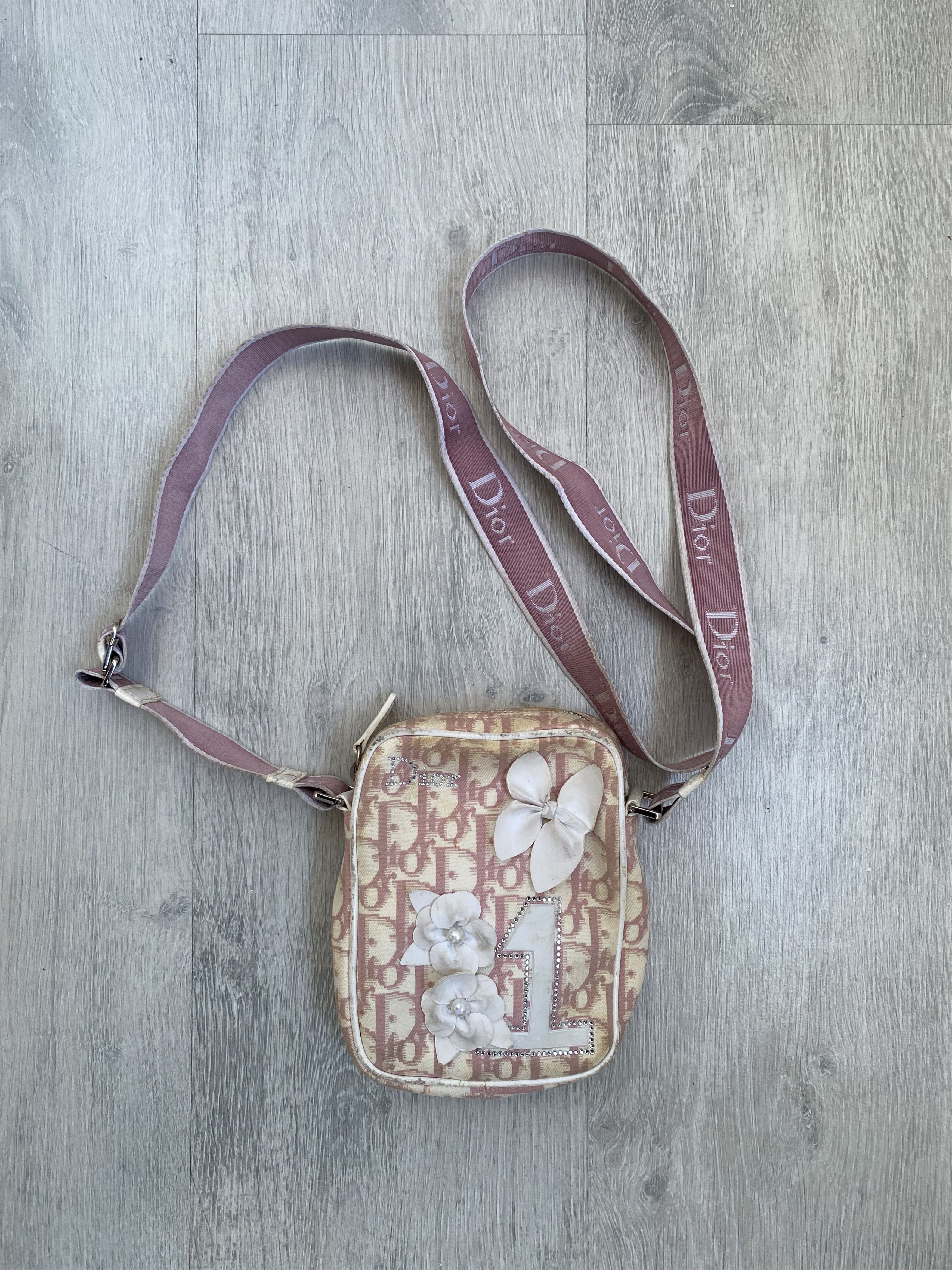 Dior Vintage Christian Dior pink monogram flower messenger bag Size ONE SIZE - 1 Thumbnail