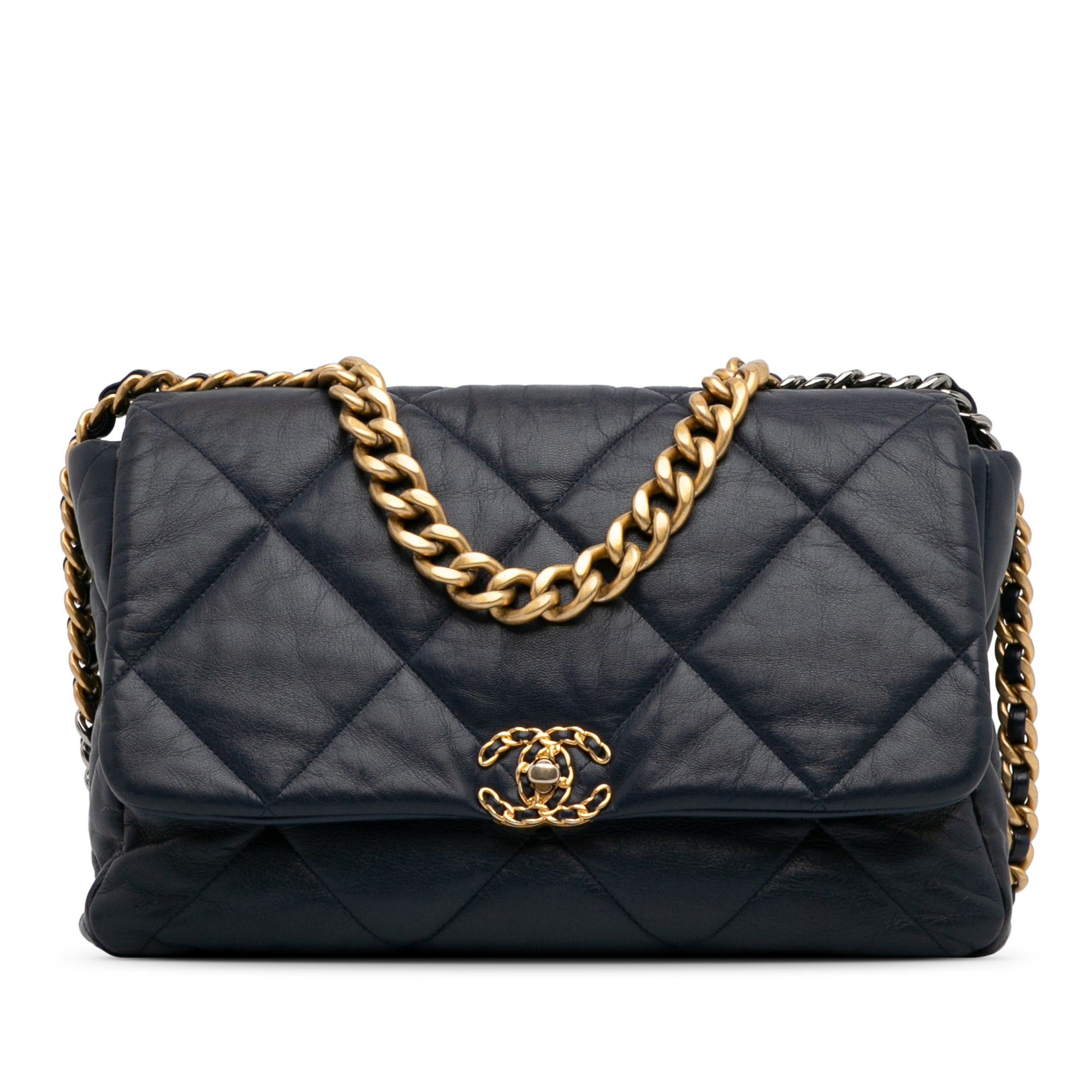 Chanel Chanel Maxi Lambskin 19 Flap Blue Size ONE SIZE - 1 Thumbnail