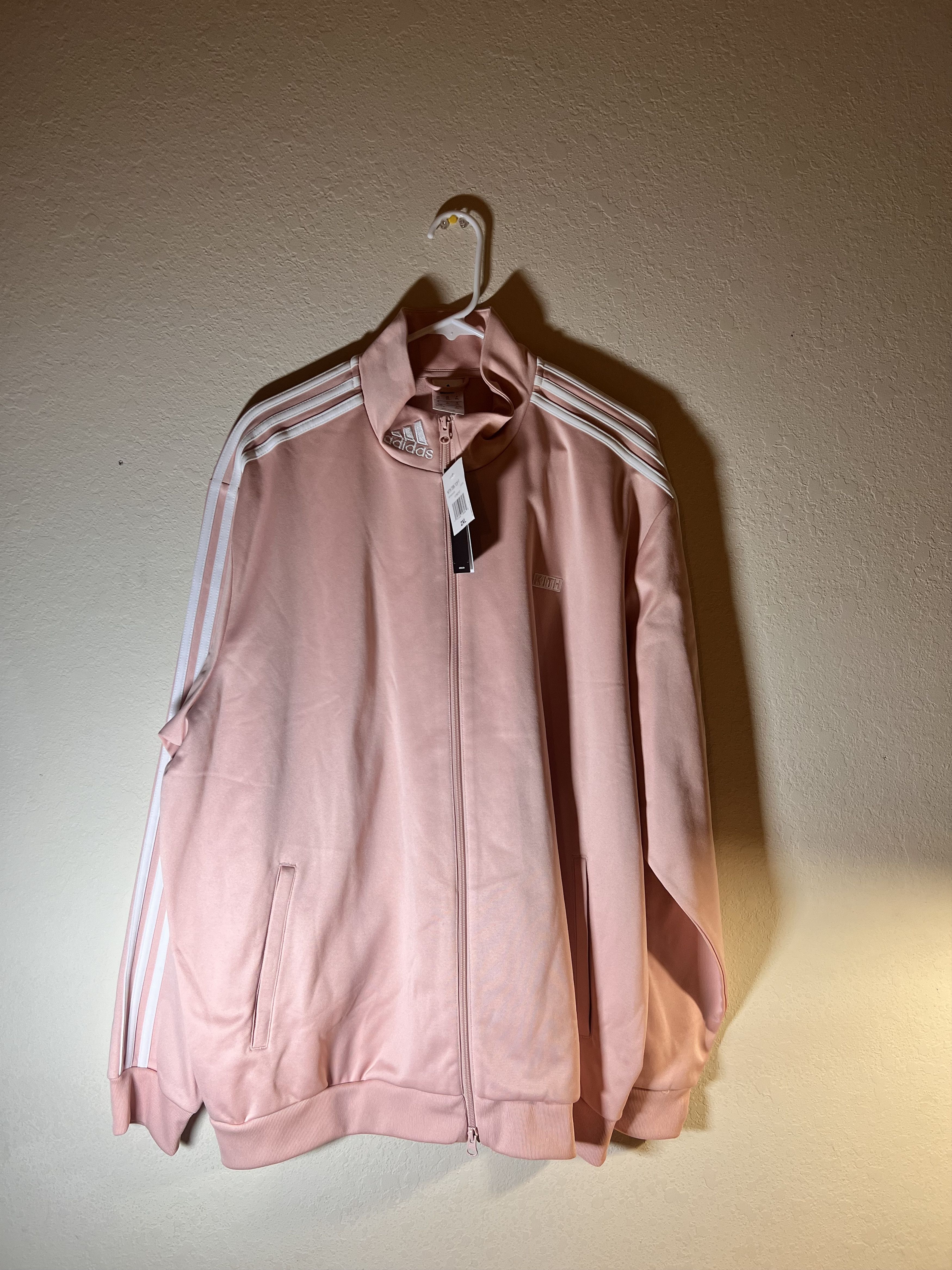 Adidas × Kith ADIDAS X KITH TRACK TOP JACKET VAPOR PINK WHITE SZ 2XL Size US XXL / EU 58 / 5 - 1 Thumbnail