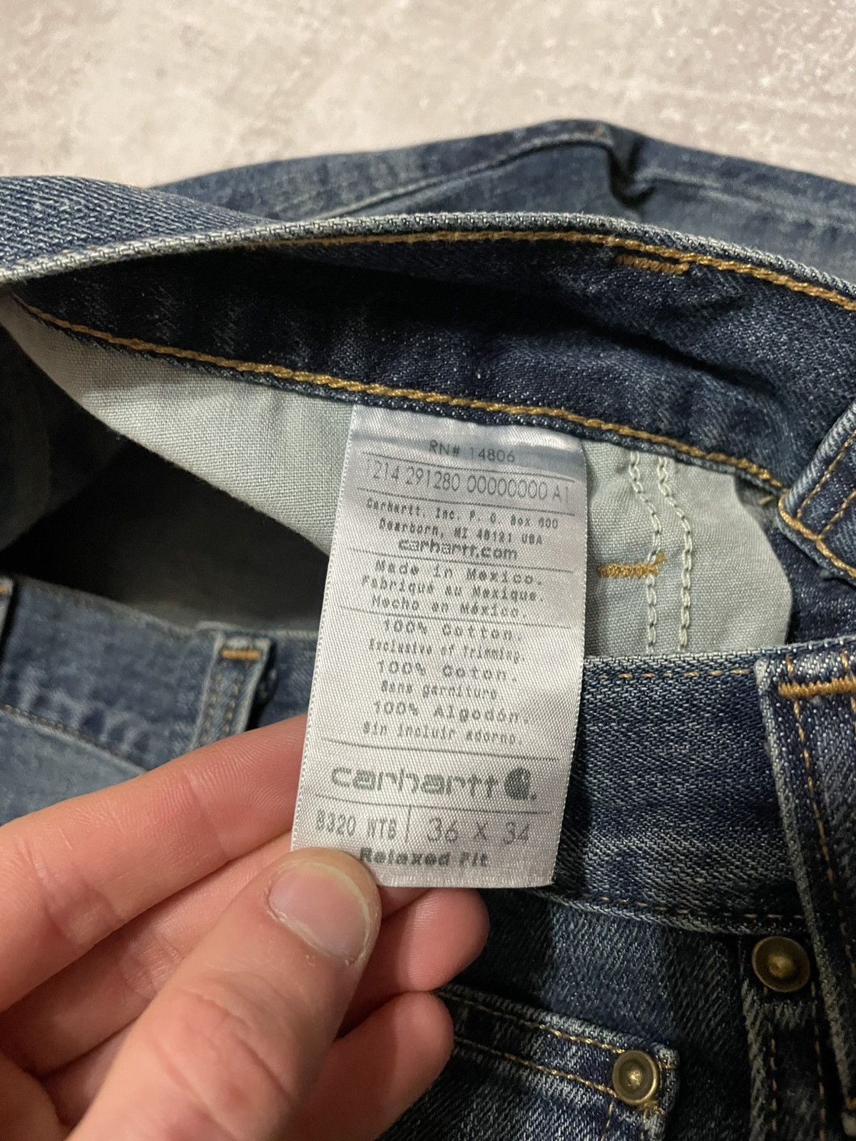 Carhartt × Vintage Vintage Carhartt Denim Relaxed Jeans 36/34 Size US 36 / EU 52 - 16 Thumbnail