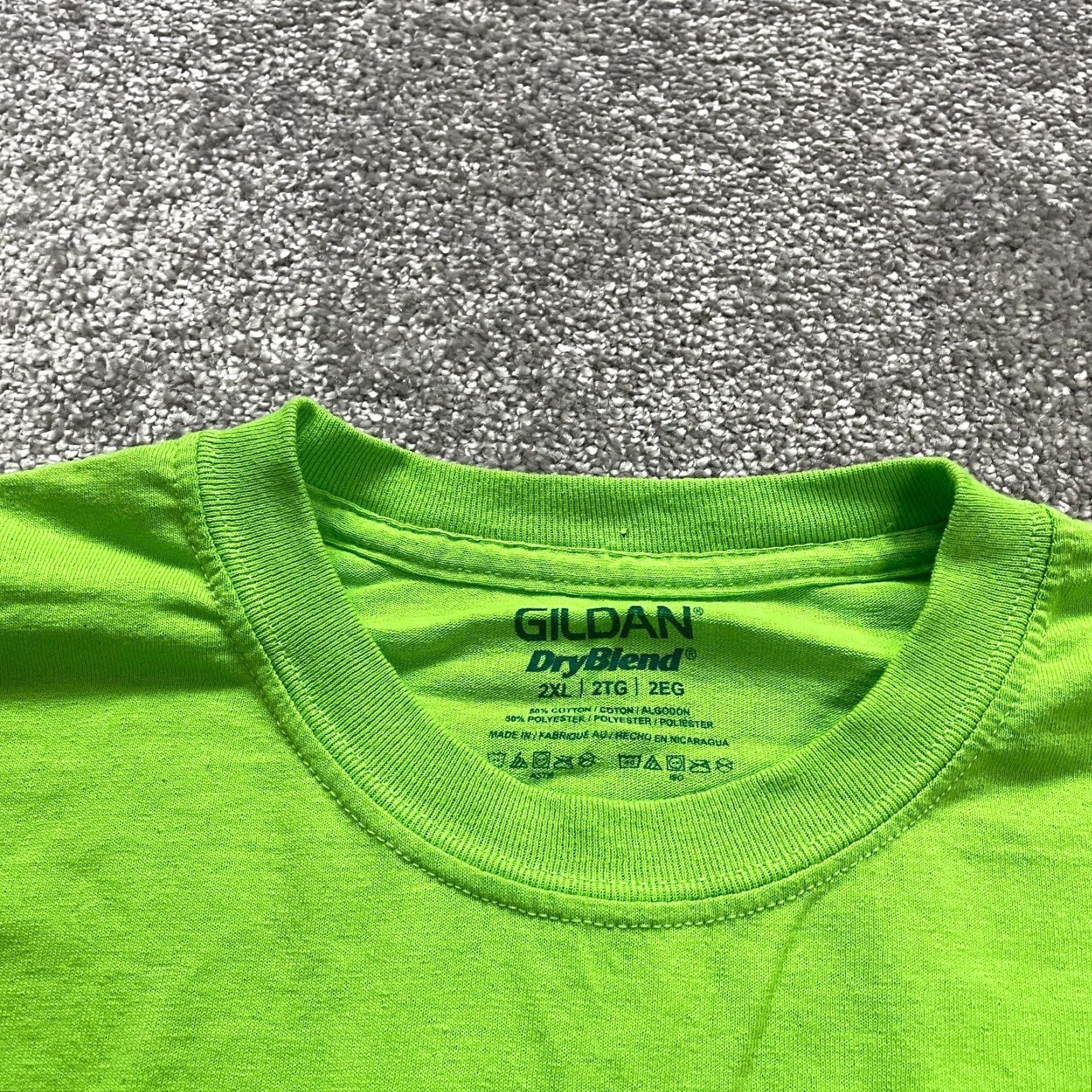 Gildan Gildan Dry Blend Graphic T-Shirt Men 2XL Apple Green St.James M.B Church Run Tee Shirt Size 2XL Green Classic Nature Outdoor Mens Size US XXL / EU 58 / 5 - 3 Thumbnail