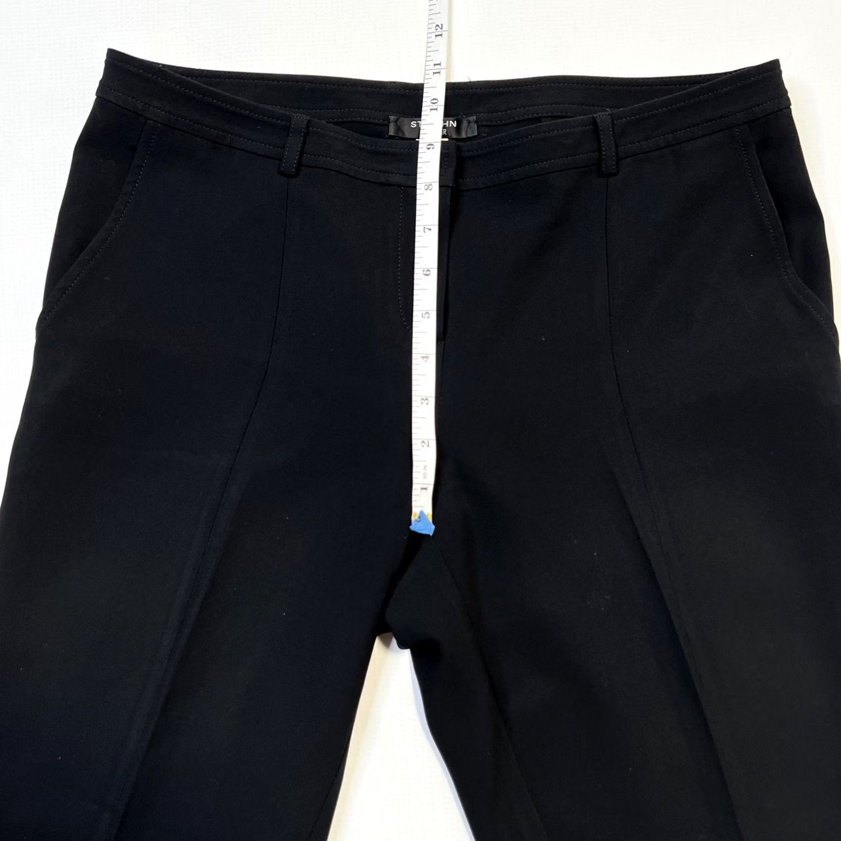 St. John St. John Caviar Pants Womens 6 Black Straight Leg Dress Work Career Size 30" / US 8 / IT 44 - 5 Thumbnail