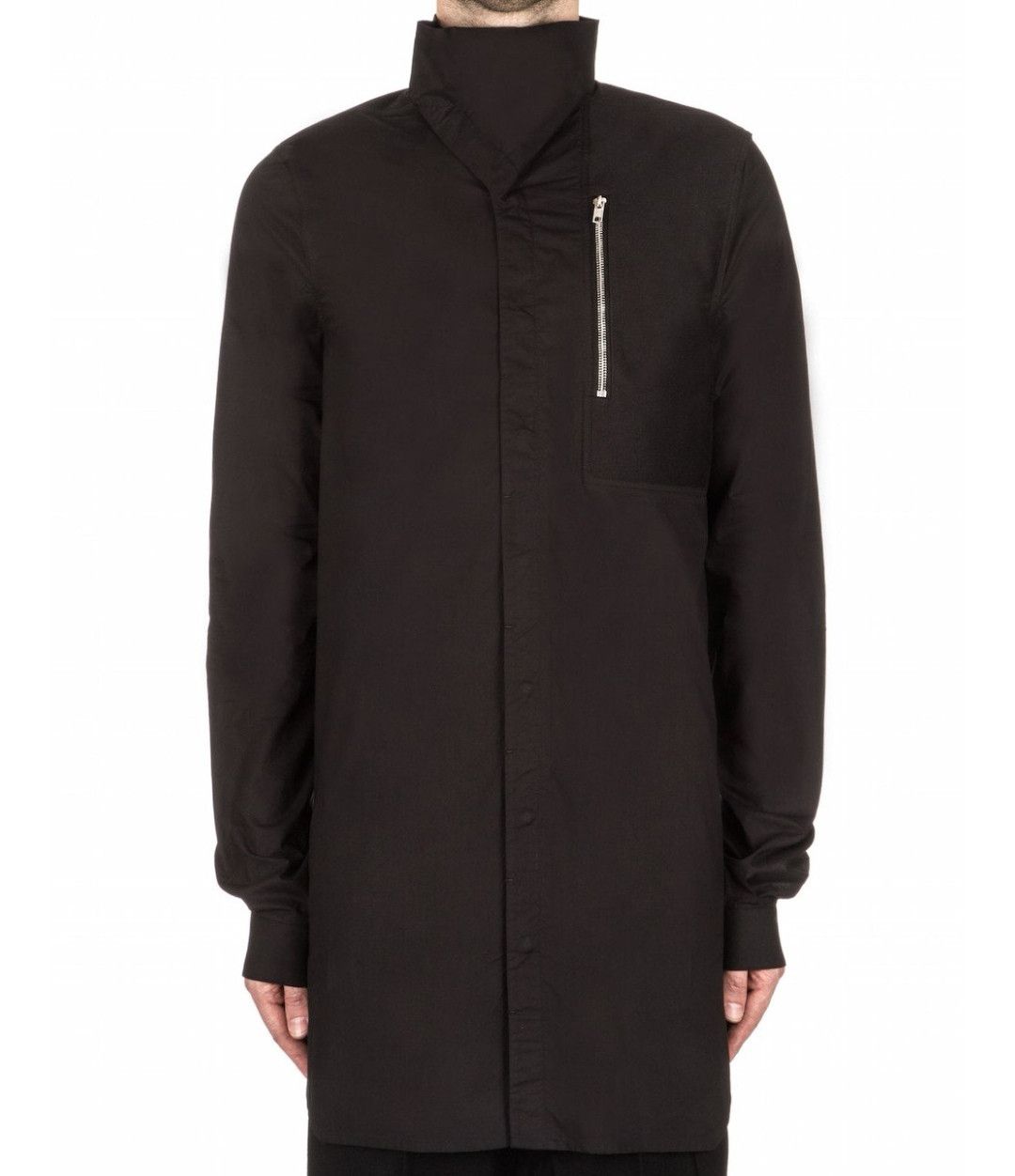image of Rick Owens Fw15 Sphinx New Island Shirt in Black, Men's (Size Small)
