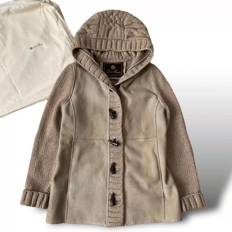 Loro Piana LORO PIANA Cashmere and suede coat, hooded coat 100% cashm Size M / US 6-8 / IT 42-44 - 1 Thumbnail