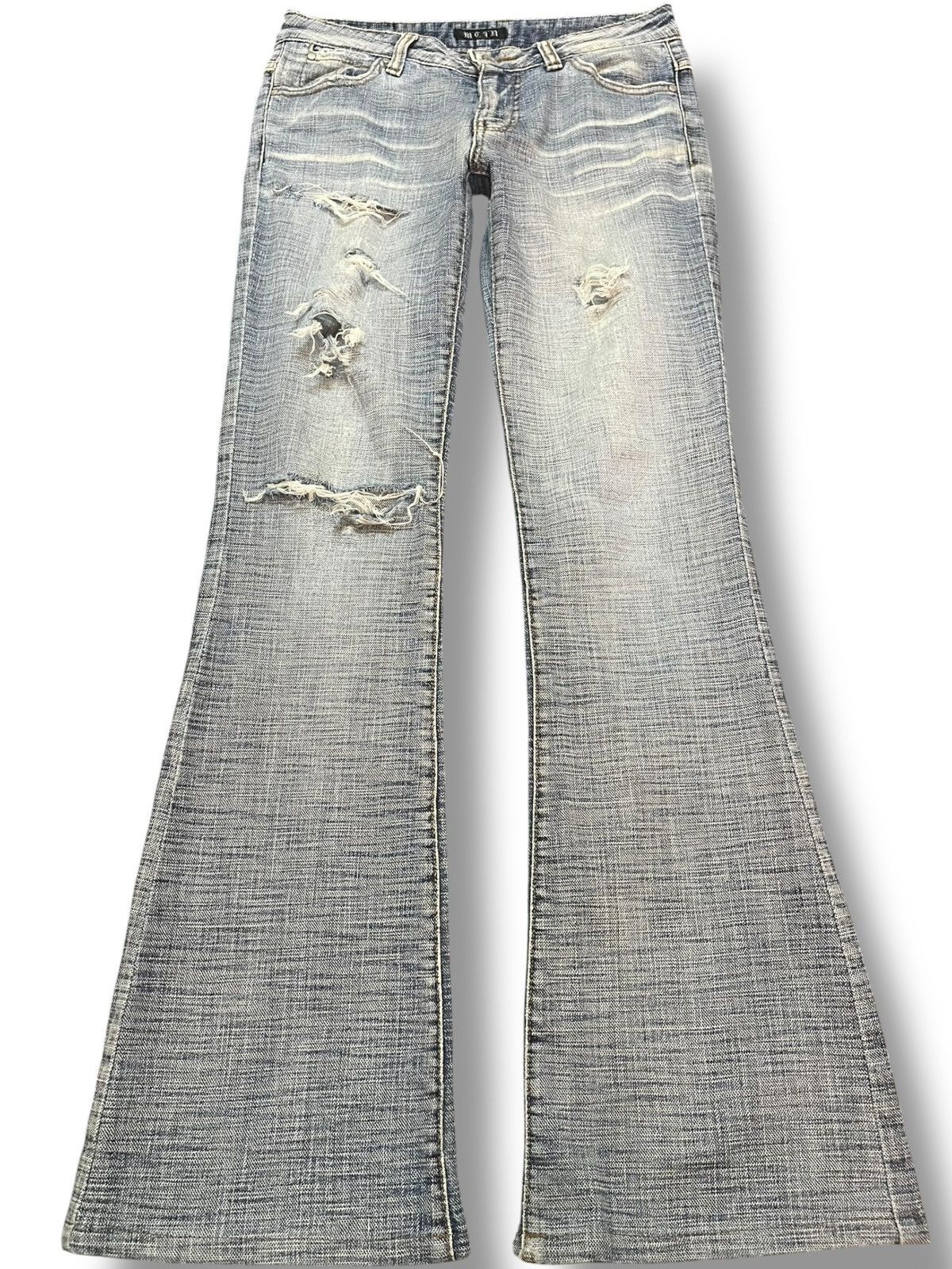 Who Decides War Vintage Japanese Brand Flare Faded Distressed Denim Size US 27 - 1 Thumbnail