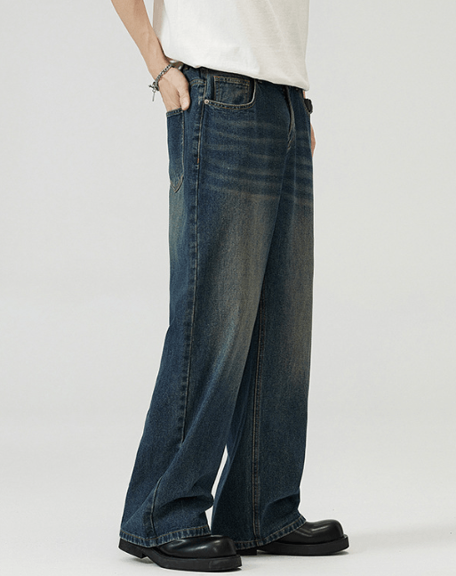 Japanese Brand × Jean American straight loose wide-leg men's baggy jeans Size US 34 / EU 50 - 4 Thumbnail