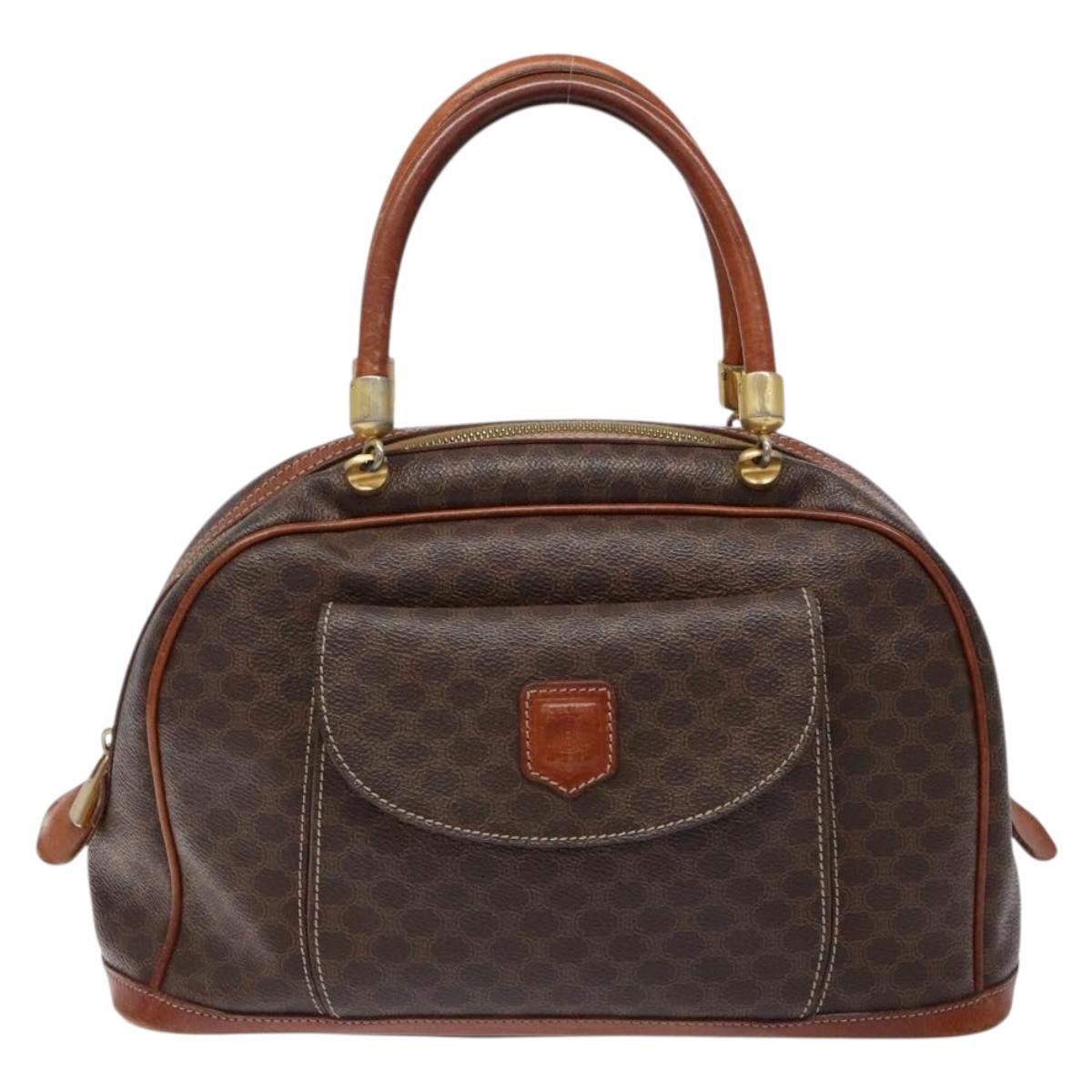 Celine CELINE Macadam Canvas Hand Bag Pvc Leather Brown Gold Size ONE SIZE - 2 Thumbnail