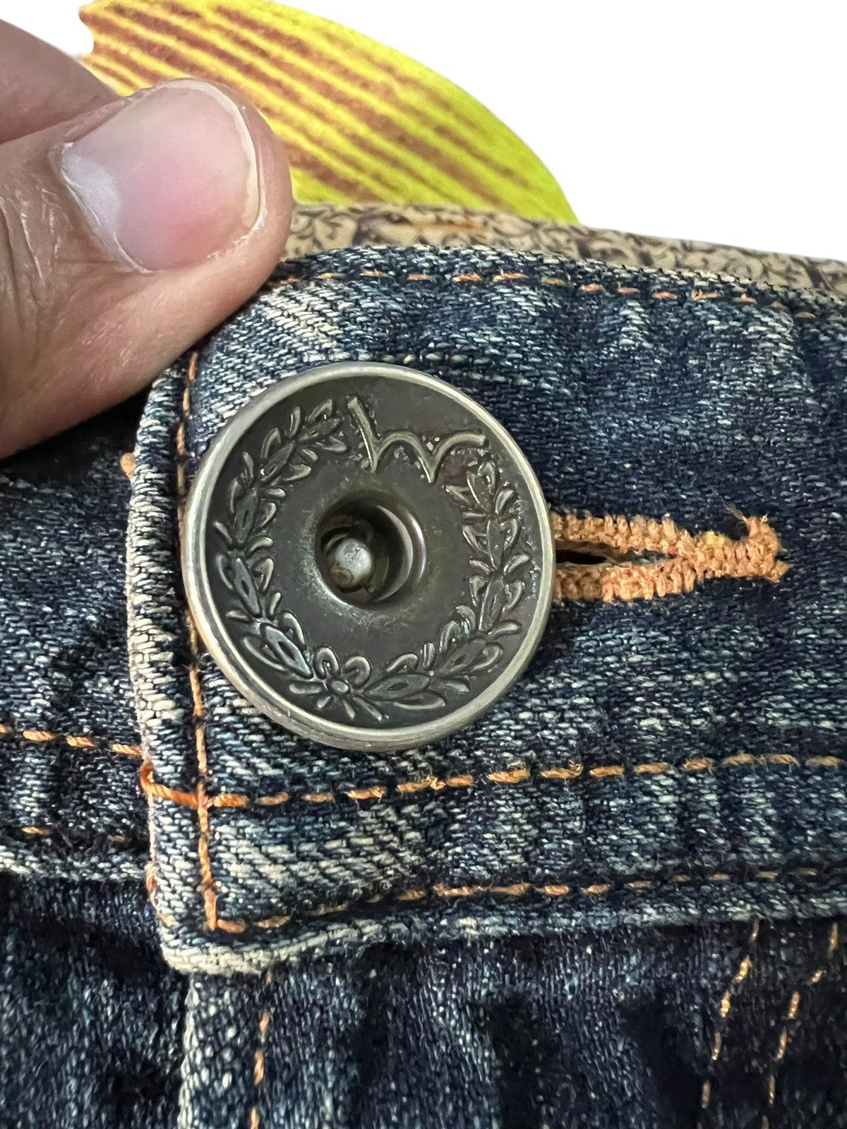 Edwin × If Six Was Nine × Le Grande Bleu (L.G.B.) 💥FLARE💥VINTAGE EDWIN 503 BLUE TRIP NICE DESIGN Size US 33 - 7 Thumbnail