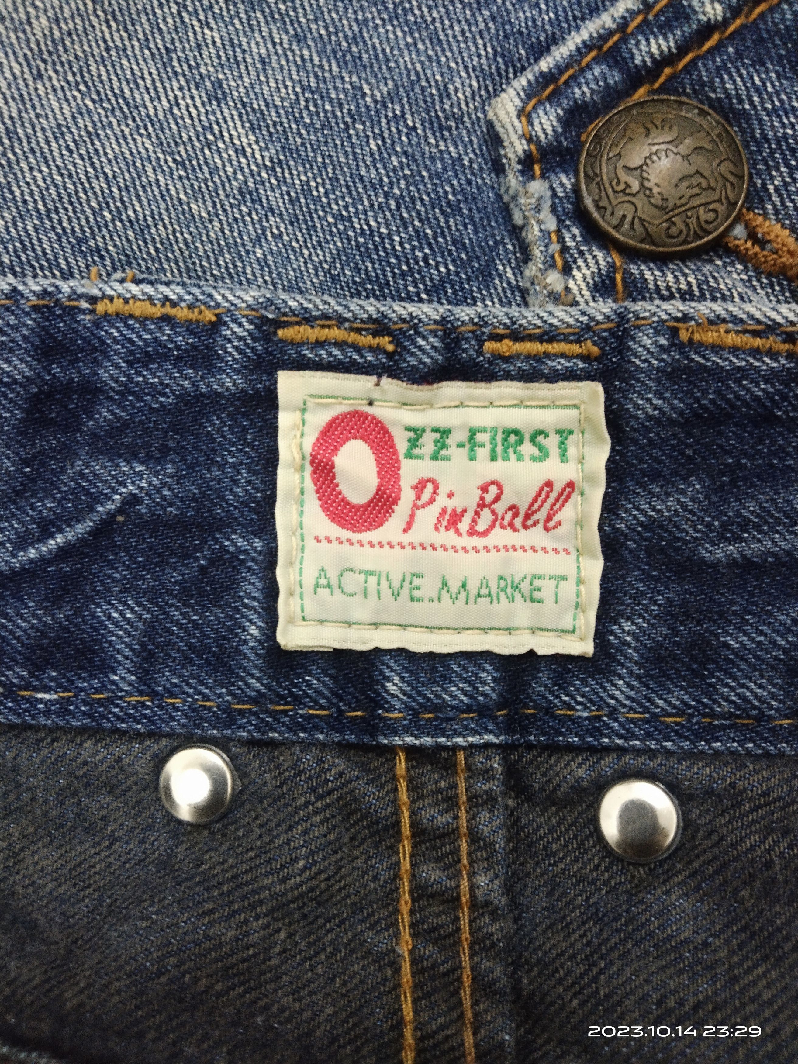 Japanese Brand SICK BUSHPANTS 0ZZ FIRST PINBALL DENIM PANTS Size US 29 - 8 Thumbnail