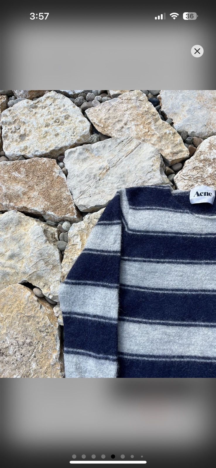 Acne Studios Acne Studios Lima AW11 alpaca wool striped sweater navy y2k Size S / US 4 / IT 40 - 5 Thumbnail