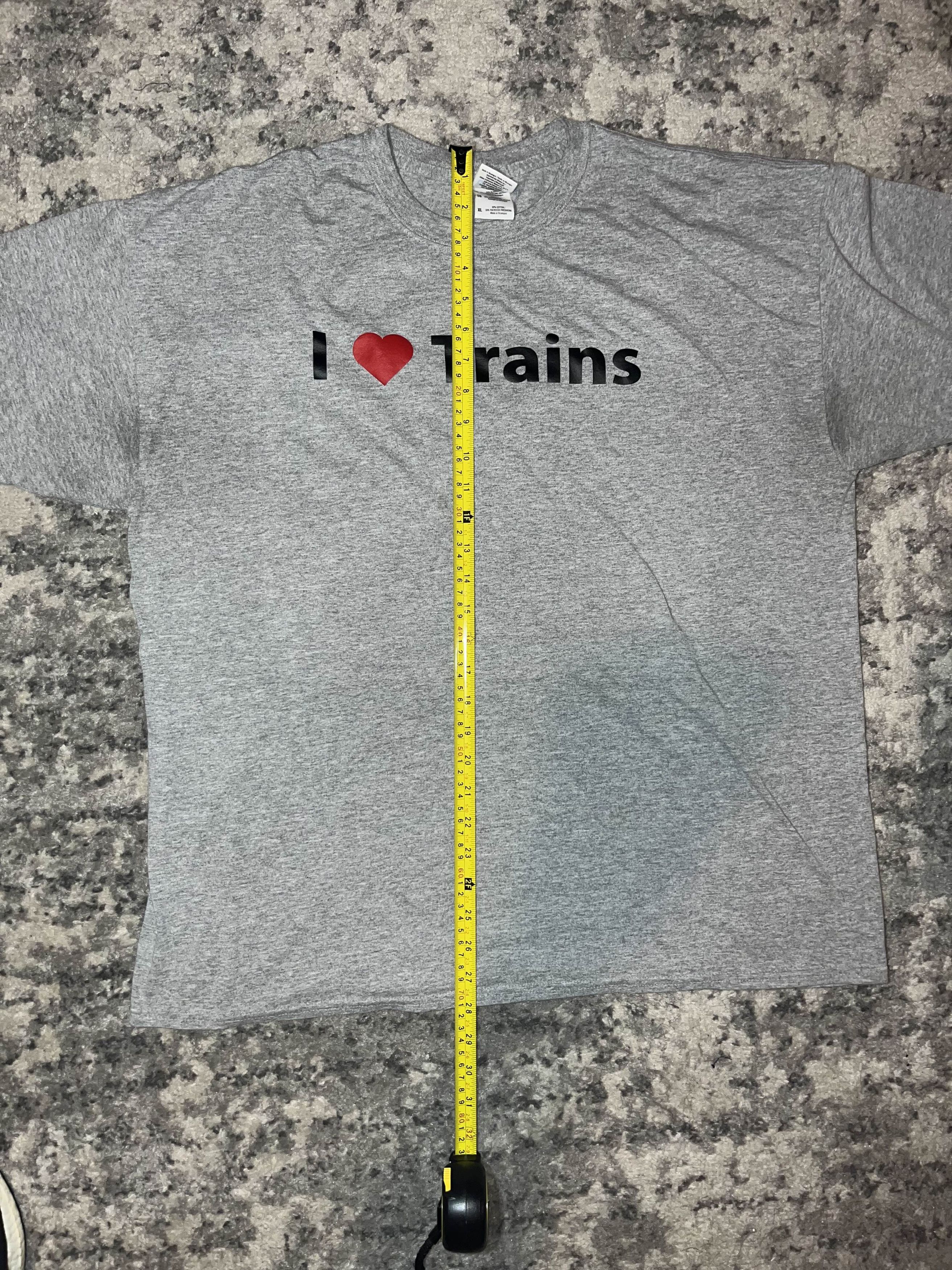 Vintage Vintage I Love Trains Shirt Size US XL / EU 56 / 4 - 7 Thumbnail