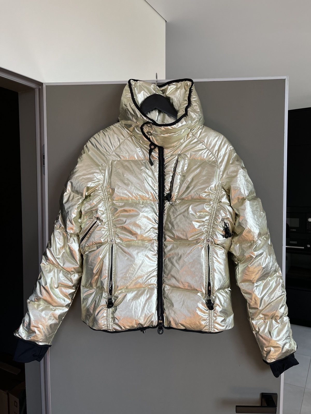 Other KRU St Moriz Gold Shinny Luxury Down Moncler Style Jacket Size L / US 10 / IT 46 - 4 Thumbnail