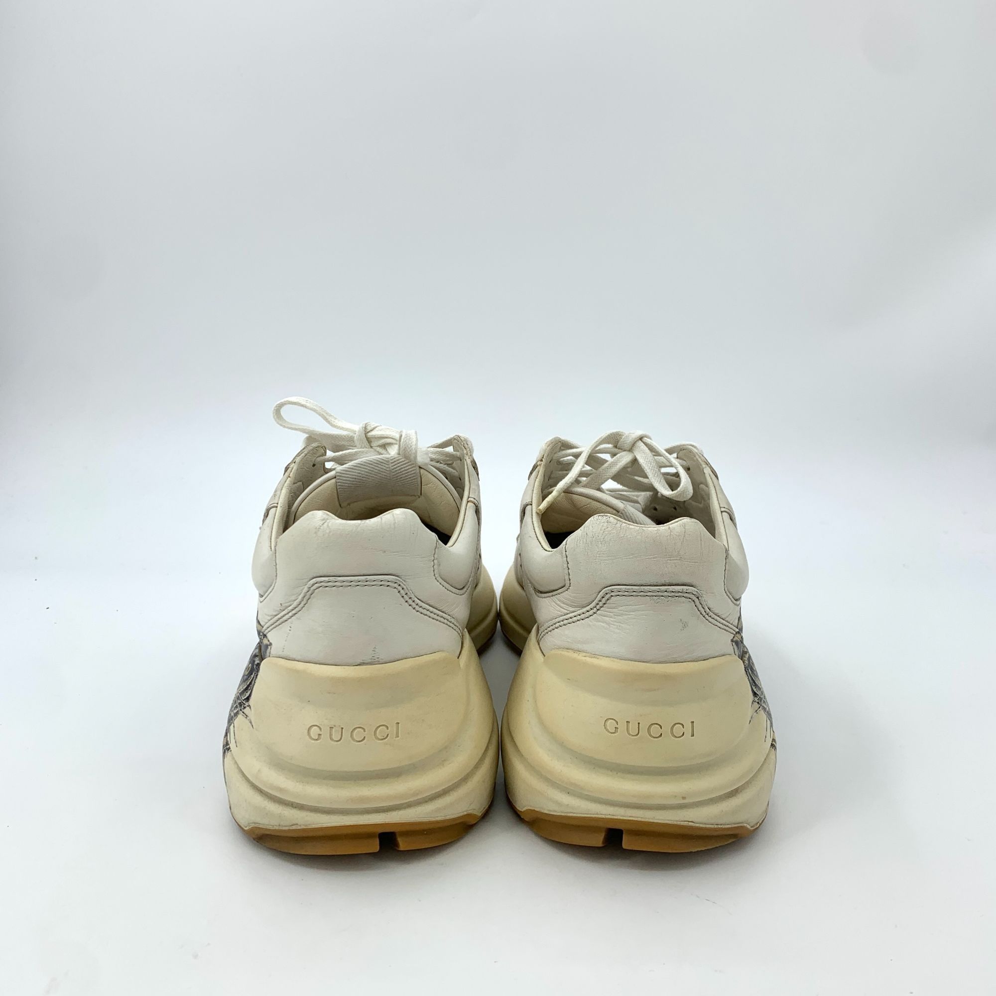 Gucci Q11475 Gucci Rhyton White Leather Sneakers With Panther Prin Size US 10 / IT 40 - 4 Thumbnail