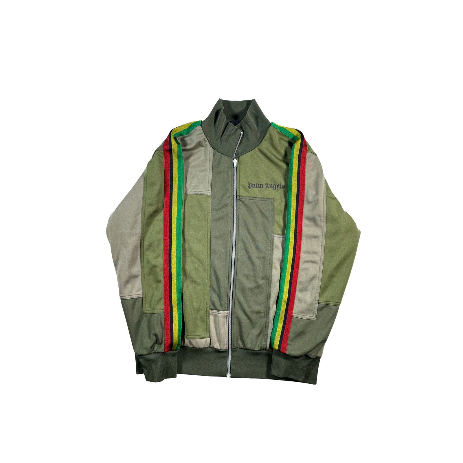 Palm Angels Palm Angels Patch Work Olive Track Jacket Size US XXL / EU 58 / 5 - 1 Thumbnail