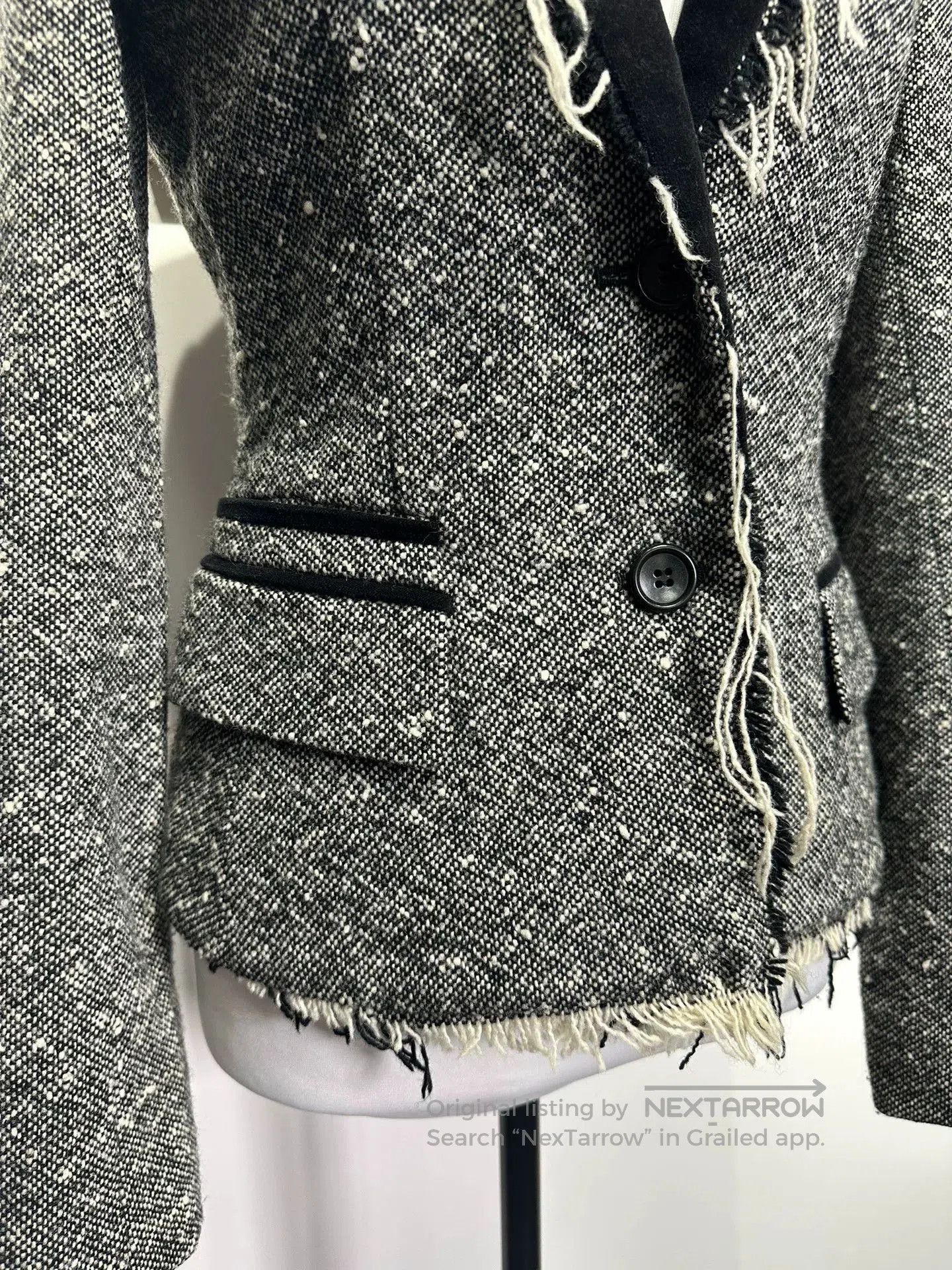 Yohji Yamamoto Yohji Yamamoto Velvet Fringe Jacket. Size M / US 6-8 / IT 42-44 - 3 Thumbnail